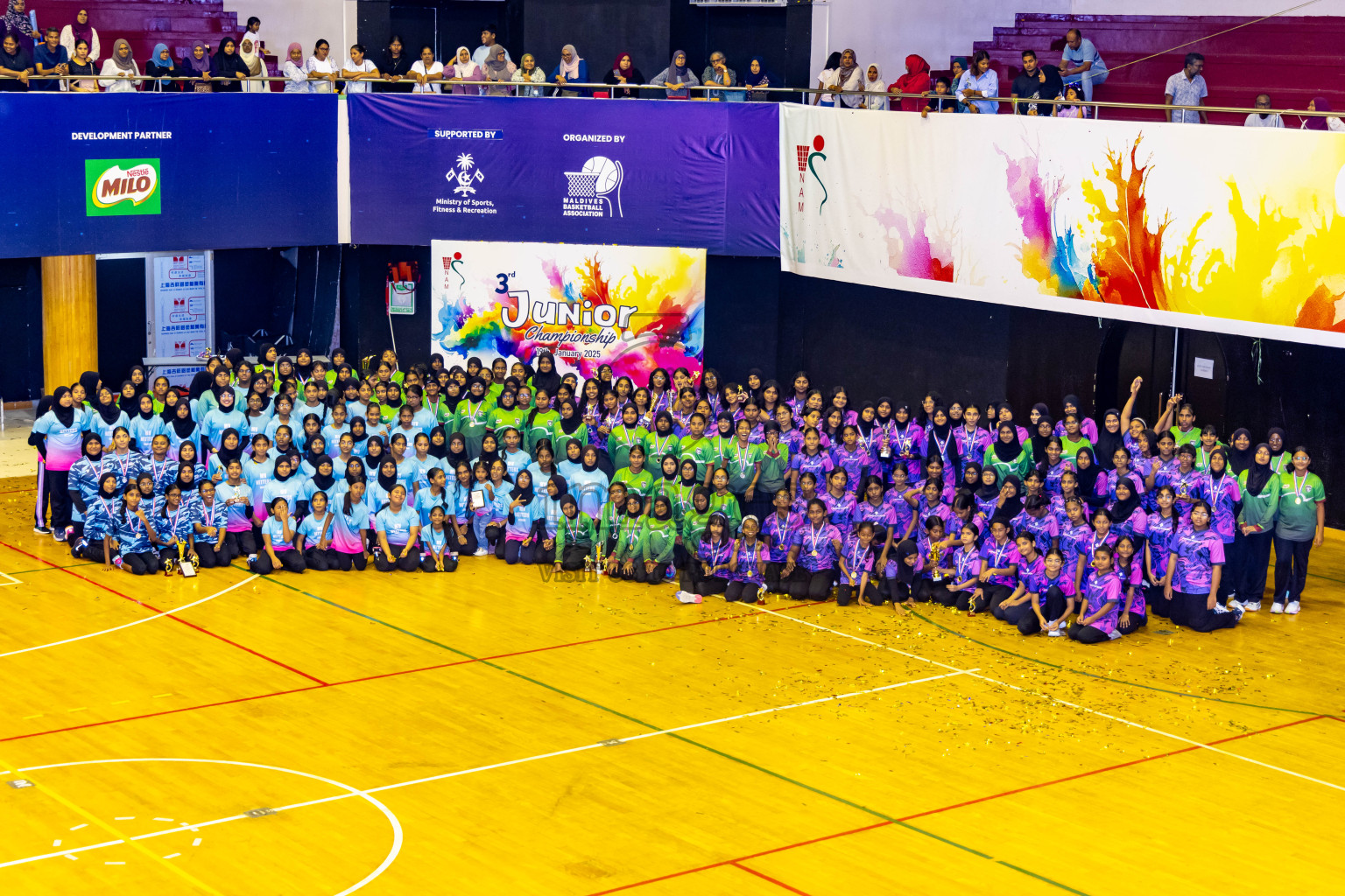 Closing ceremony of 3rd Netball Junior Championship, held at Social Center on Saturday, 25th January 2025 . Photos: Nausham Waheed / images.mv