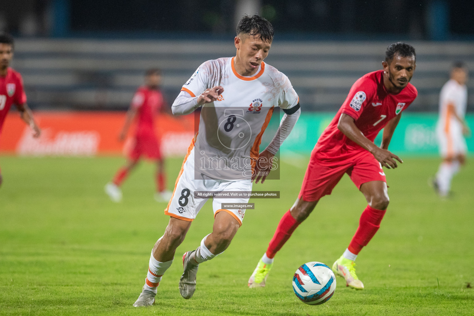 Maldives vs Bhutan in SAFF Championship 2023 held in Sree Kanteerava Stadium, Bengaluru, India, on Wednesday, 22nd June 2023. Photos: Nausham Waheed / images.mv