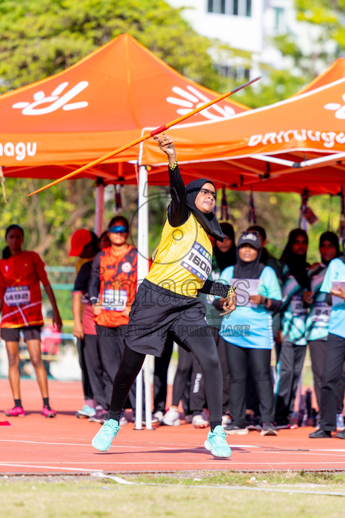 Day 3 of MWSC Interschool Athletics Championships 2024 held in Hulhumale Running Track, Hulhumale, Maldives on Monday, 11th November 2024. Photos by: Nausham Waheed / Images.mv