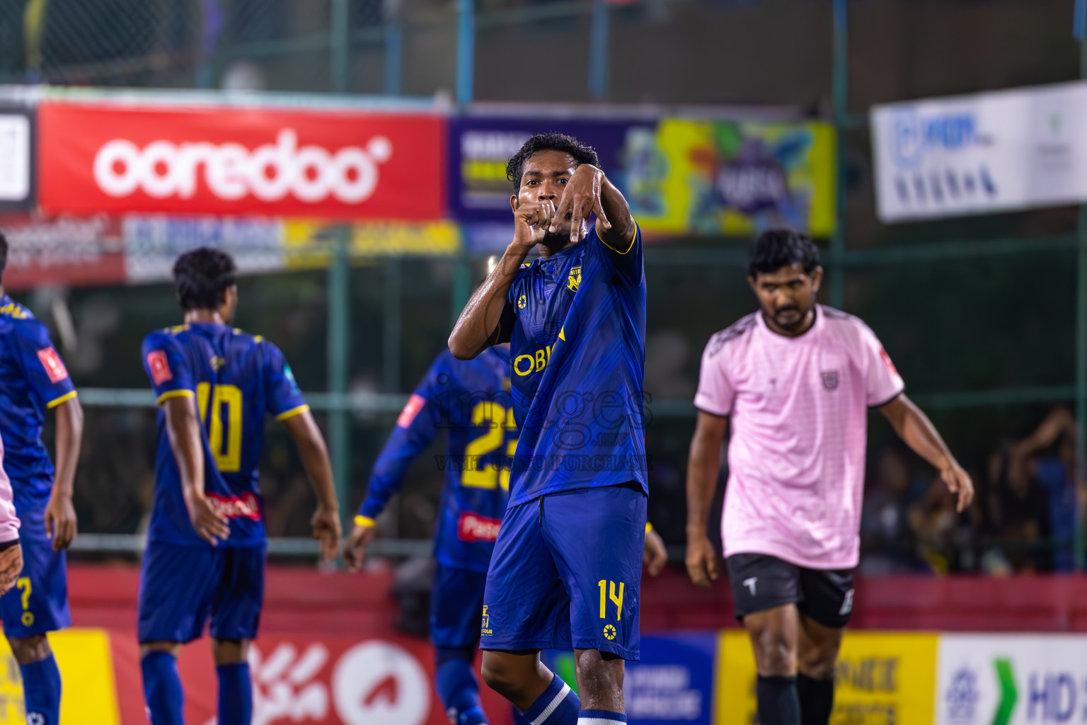 B Eydhafushi vs B Thulhaadhoo in Day 29 of Golden Futsal Challenge 2024 was held on Tuesday , 13th February 2024 in Hulhumale', Maldives Photos: Ismail Thoriq / images.mv