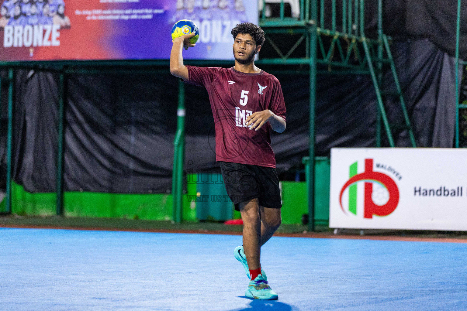 Day 17 of 10th National Handball Tournament 2023, held in Handball ground, Male', Maldives on Friday, 15th December 2023 Photos: Nausham Waheed/ Images.mv