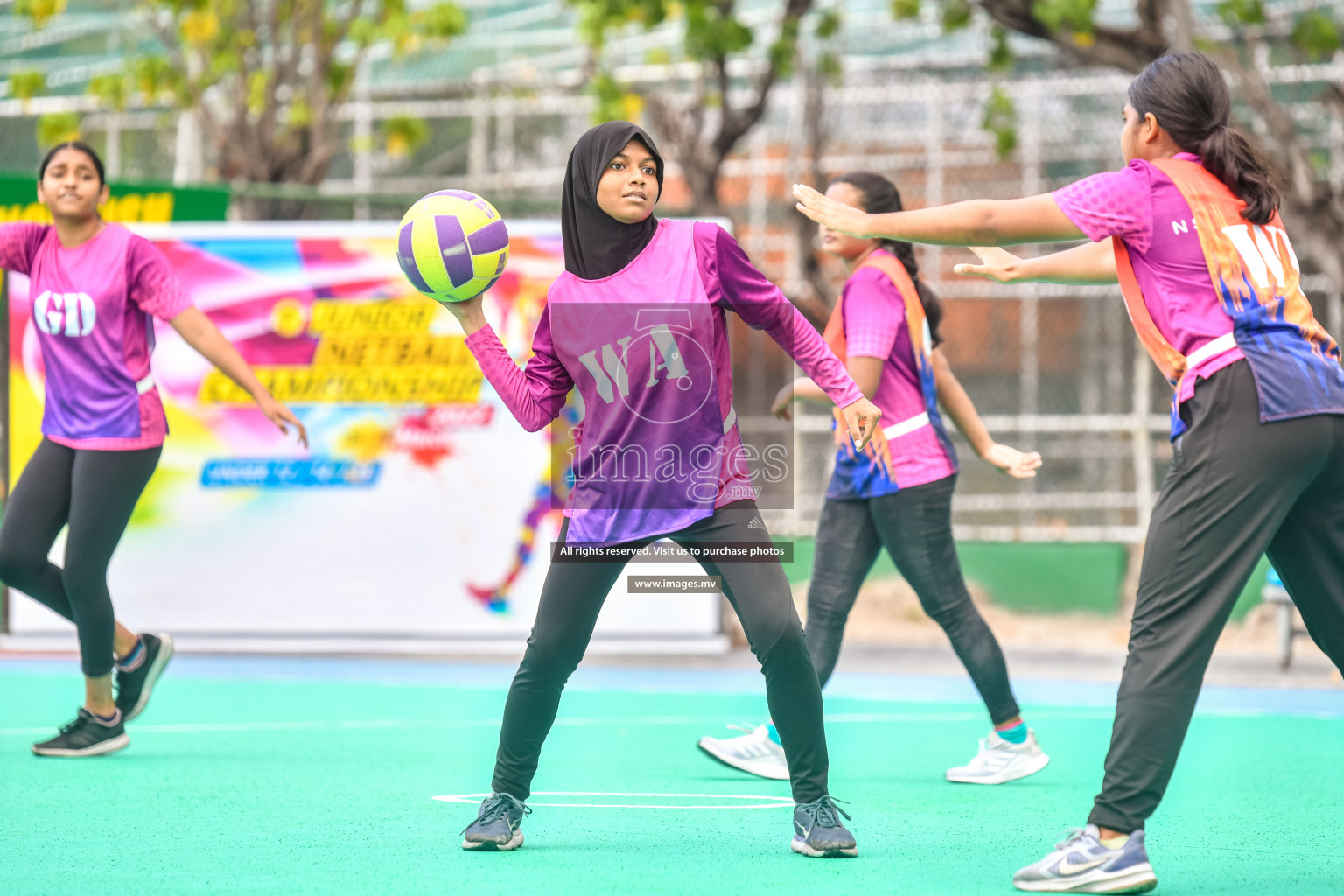 Day 10 of Junior Netball Championship 2022 held in Male', Maldives. Photos by Nausham Waheed