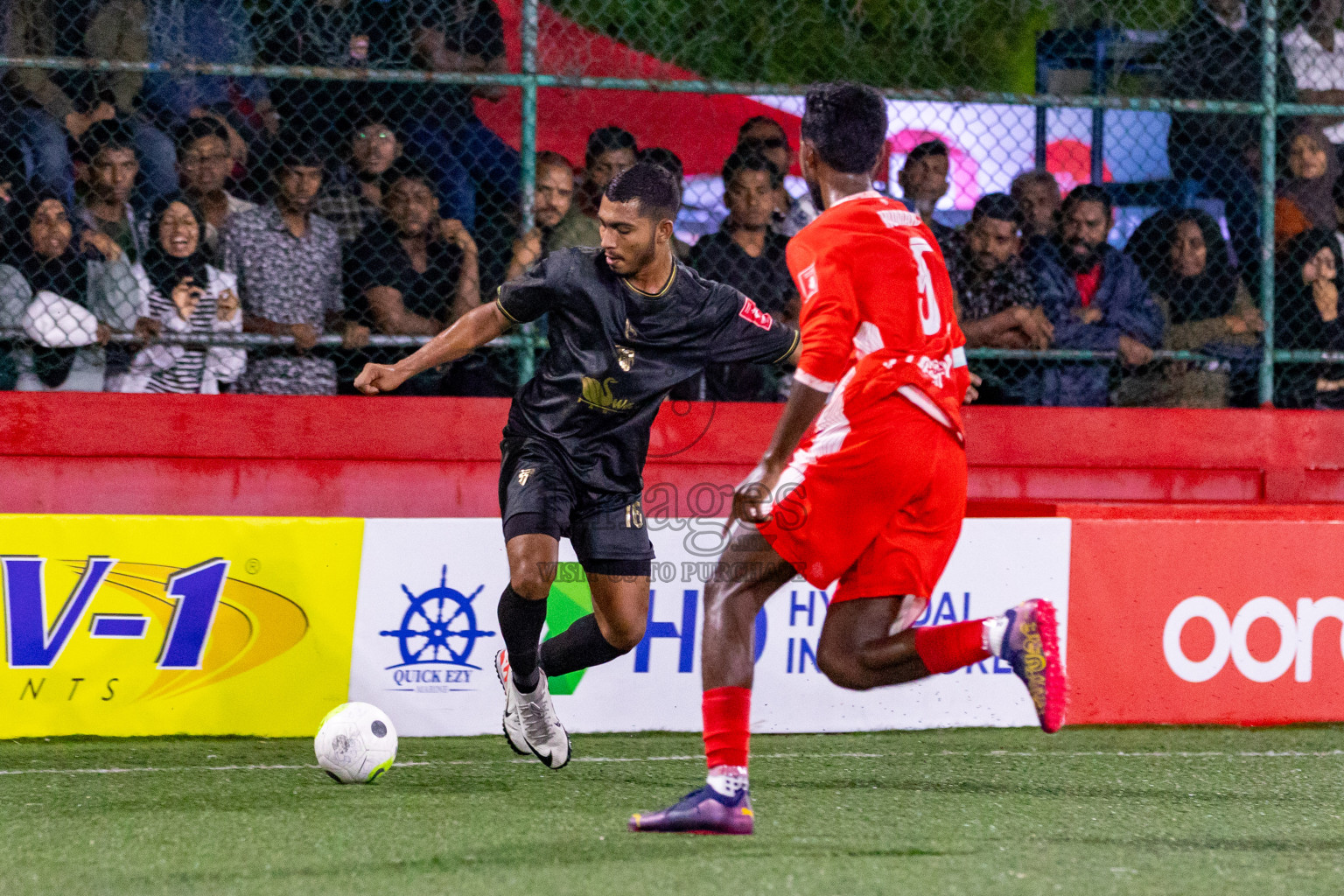 HA Maarandhoo vs HA Utheem in Day 17 of Golden Futsal Challenge 2024 was held on Wednesday, 31st January 2024, in Hulhumale', Maldives Photos: Hassan Simah / images.mv