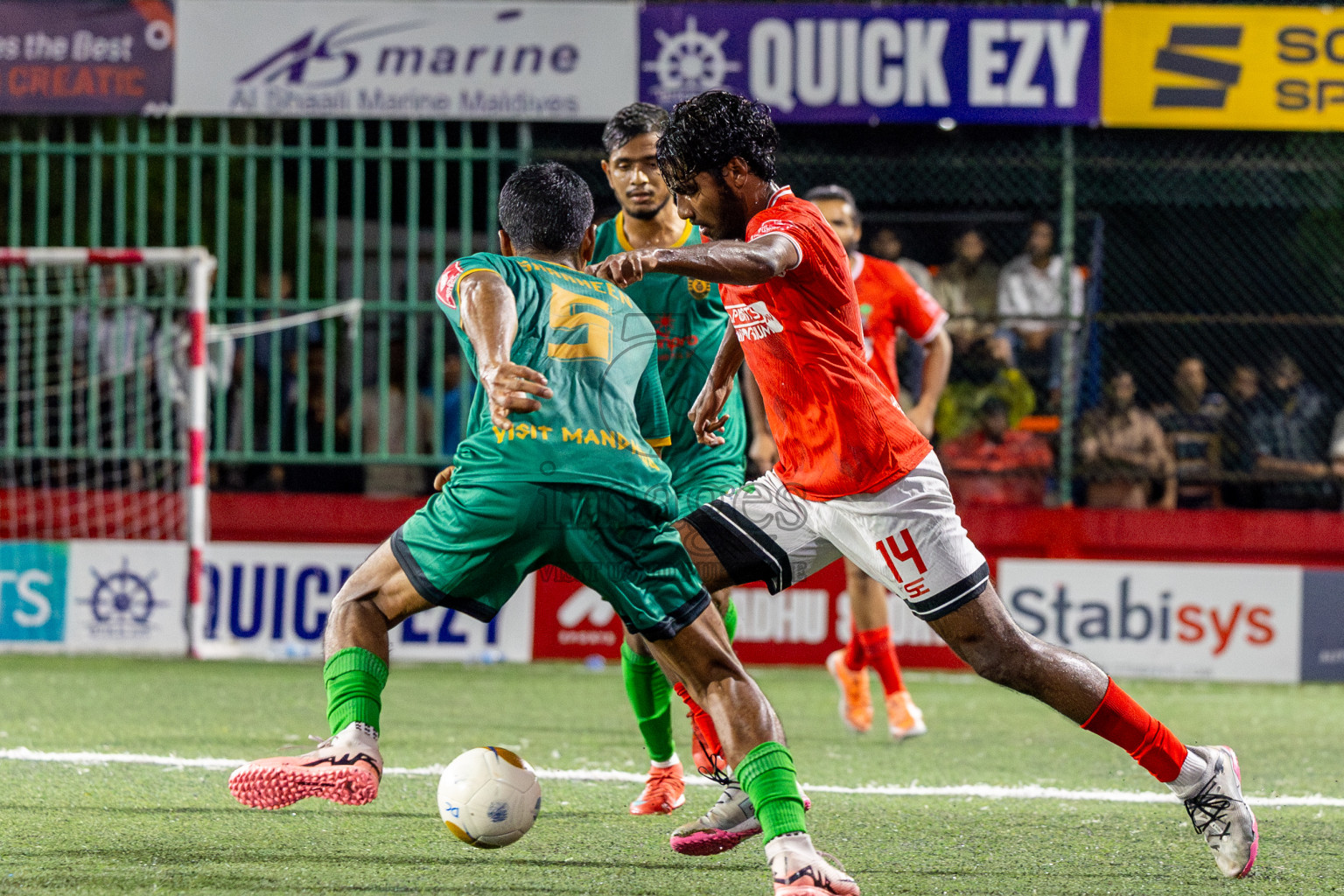 ADh Dhangethi vs ADh Mandhoo on Day 20 of Golden Futsal Challenge 2025 was held on Thursday, 23rd January 2025, in Hulhumale', Maldives. Photos: Nausham Waheed / images.mv