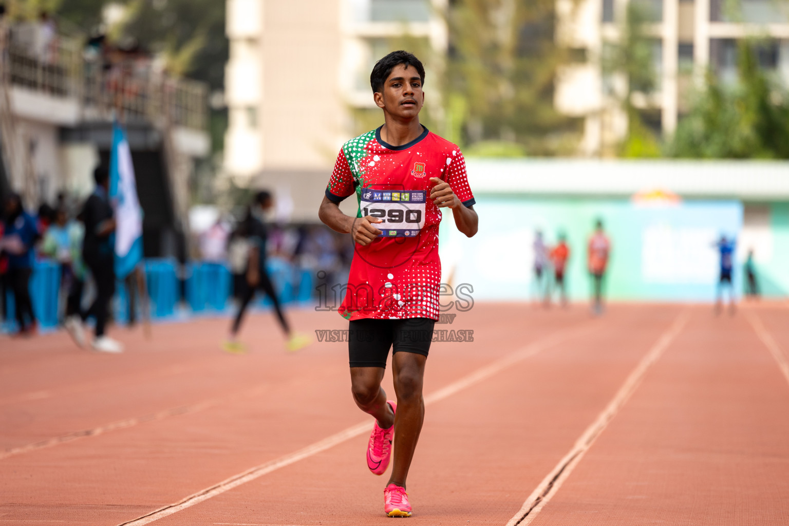 Day 6 of MWSC Interschool Athletics Championships 2024 held in Hulhumale Running Track, Hulhumale, Maldives on Thursday, 14th November 2024. Photos by: Ismail Thoriq / Images.mv