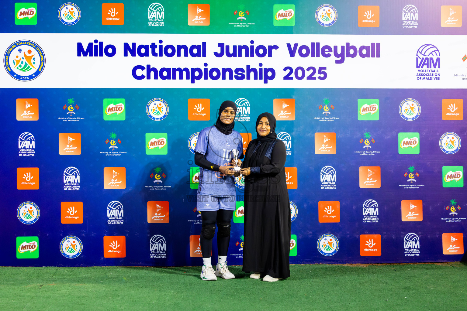 Goodies Sports Club vs Club Volleyball in Milo National Junior Volleyball Championship 2025 Day 4 was held on Tuesday, 25th November 2025 at Ekuveni Turf Court Male', Maldives. Photos: Nausham Waheed / images.mv
