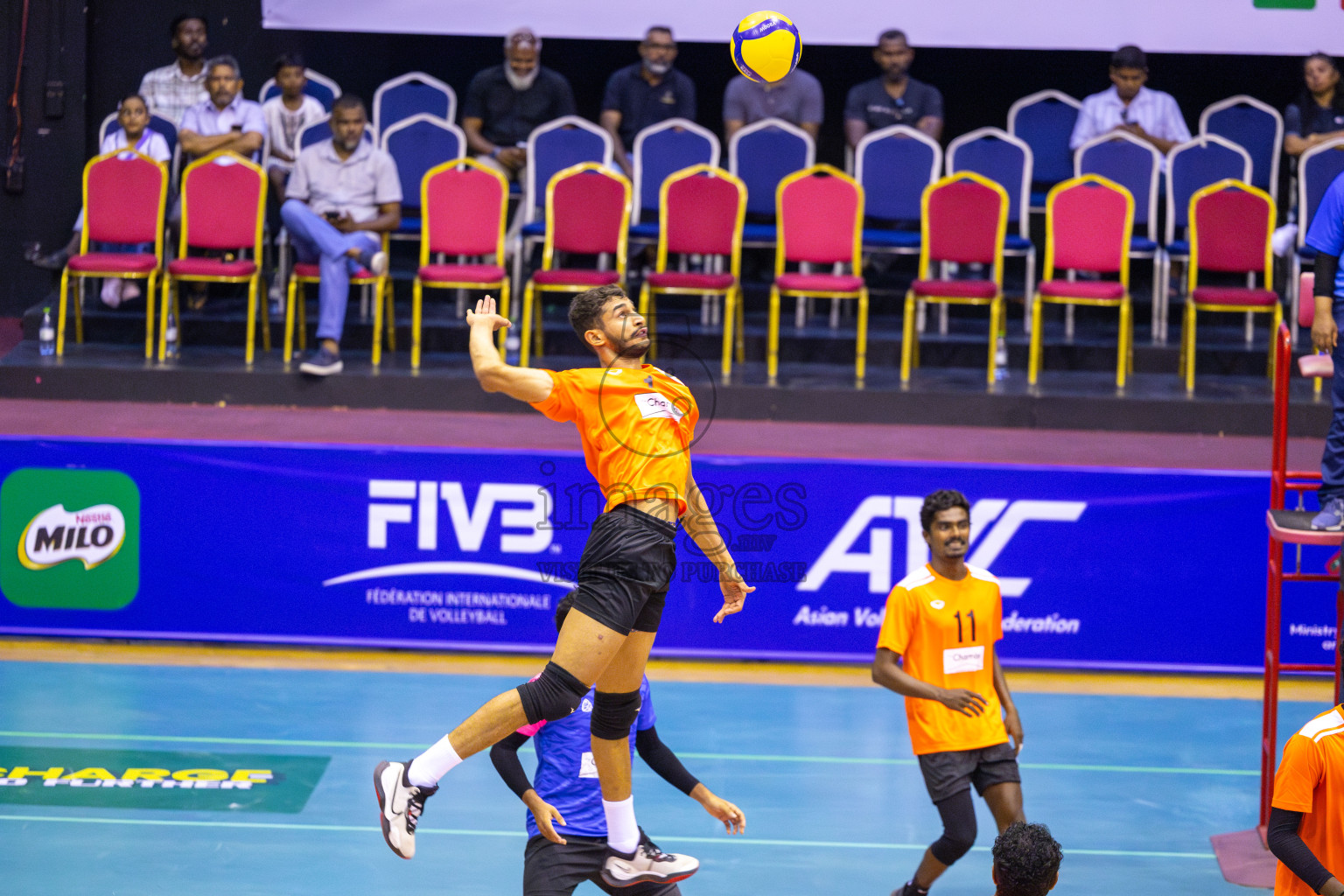 Sports Club City vs Blues for Volleyball in Day 2 of MILO VAM Cup 2025 held in Male', Maldives on Thursday, 26th June2025 at Social Center Indoor Hall 
Photos By: Ismail Thoriq / images.mv