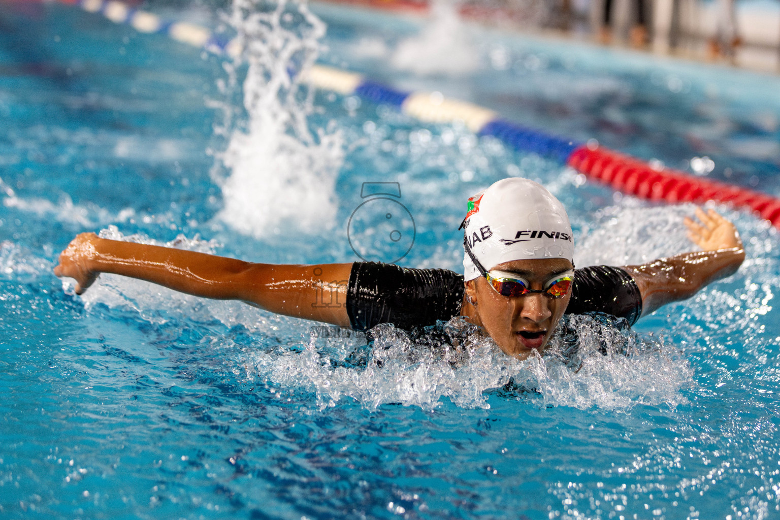 Day 3 of National Swimming Competition 2024 held in Hulhumale', Maldives on Sunday, 15th December 2024. Photos: Hassan Simah / images.mv