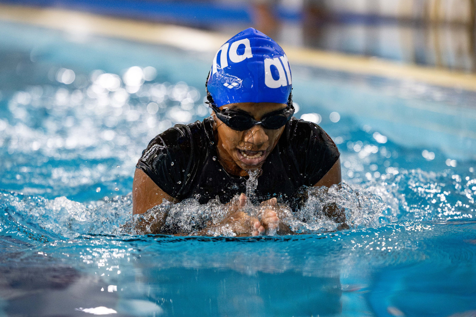 Day 5 of National Swimming Competition 2024 held in Hulhumale', Maldives on Tuesday, 17th December 2024. 
Photos: Hassan Simah / images.mv