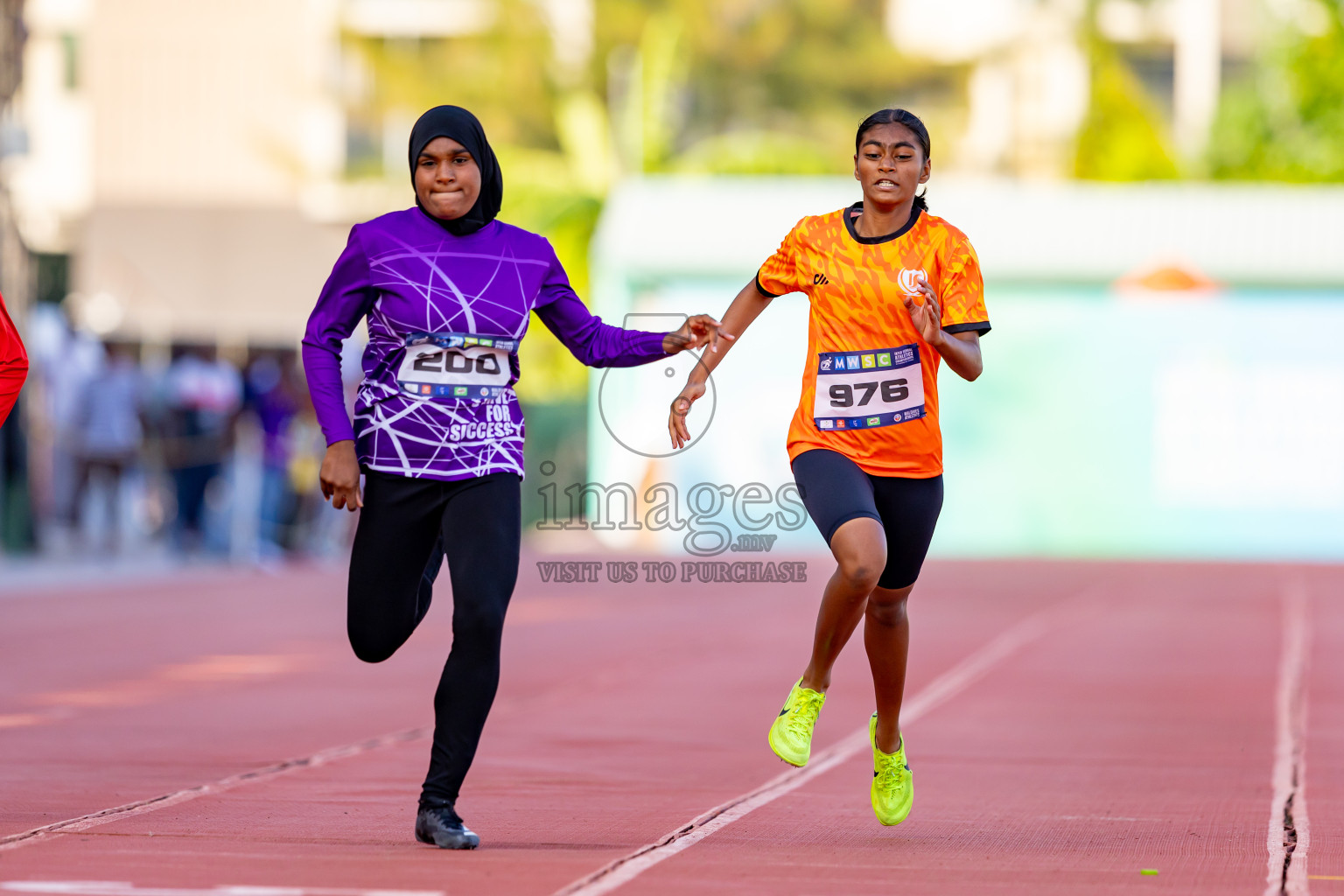 Day 4 of MWSC Interschool Athletics Championships 2024 held in Hulhumale Running Track, Hulhumale, Maldives on Tuesday, 12th November 2024. Photos by: Nausham Waheed / Images.mv