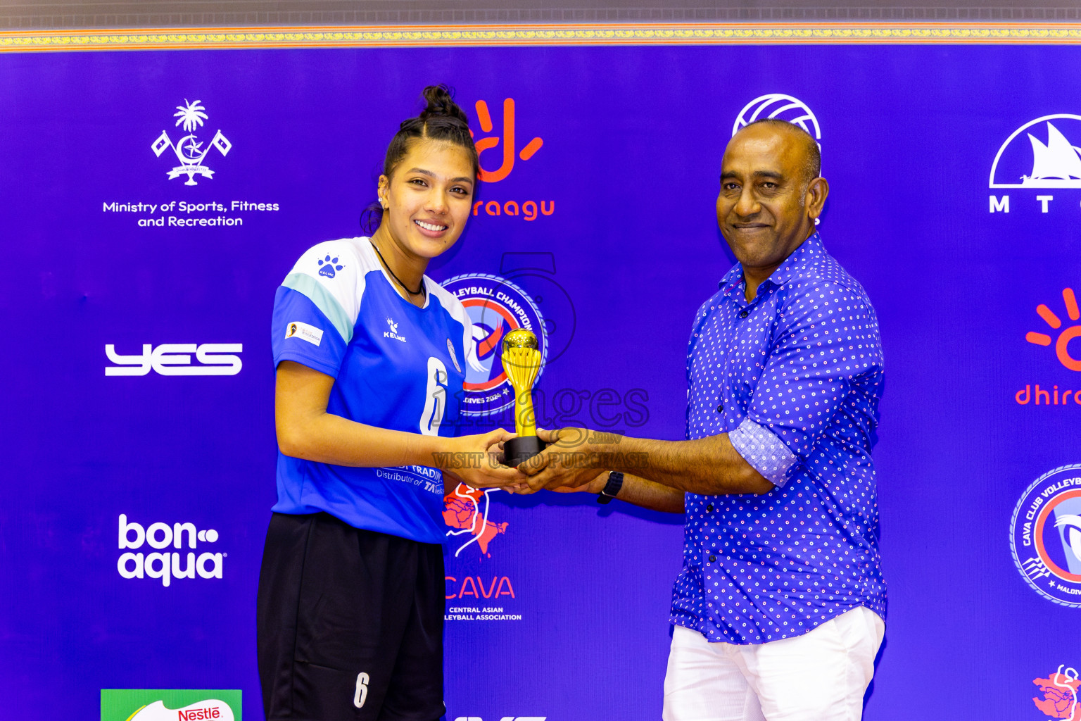 Nepal Police Club vs Humo VC in the Final of CAVA Woman's Volleyball Club Championship 2024 was held in Social Center, Male', Maldives on Saturday, 21st September 2024. Photos: Nausham Waheed / images.mv