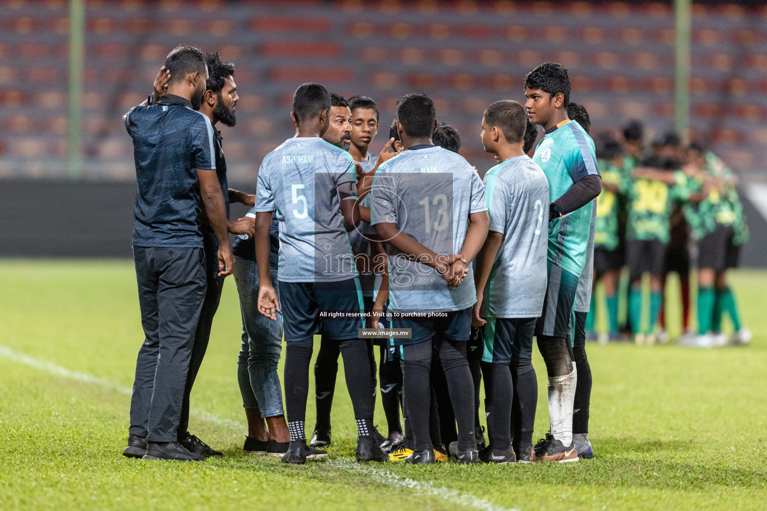 Kalaafaanu School vs Ahmadhiyya International School in the Final of FAM U13 Inter School Football Tournament 2022/23 was held in National Football Stadium on Sunday, 11th June 2023. Photos: Ismail Thoriq / images.mv