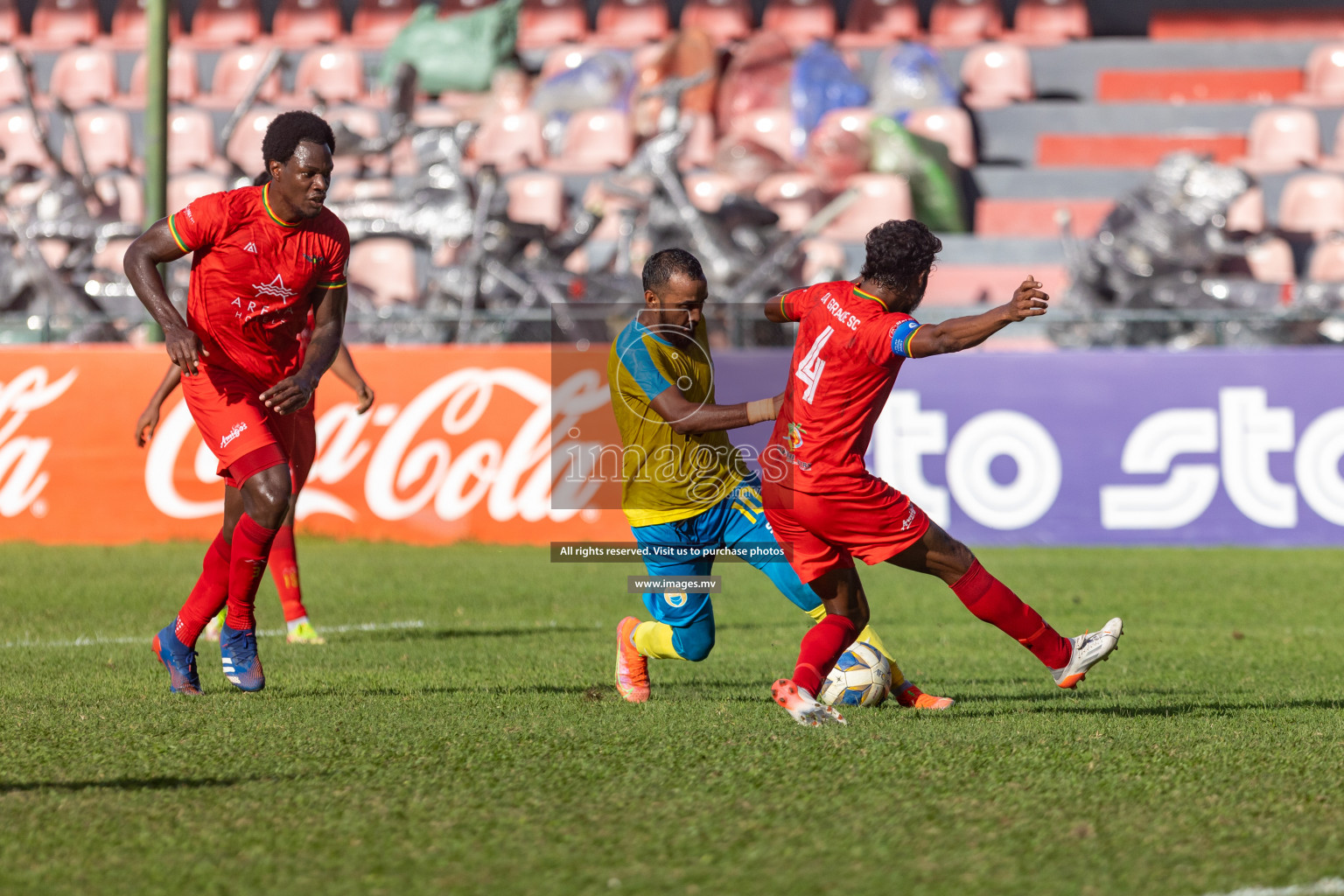 Club Valencia vs De Grande Sports Club in Ooredoo Dhivehi Premier League 2021/22 on 16th July 2022, held in National Football Stadium, Male', Maldives Photos: Hassan Simah/ Images mv