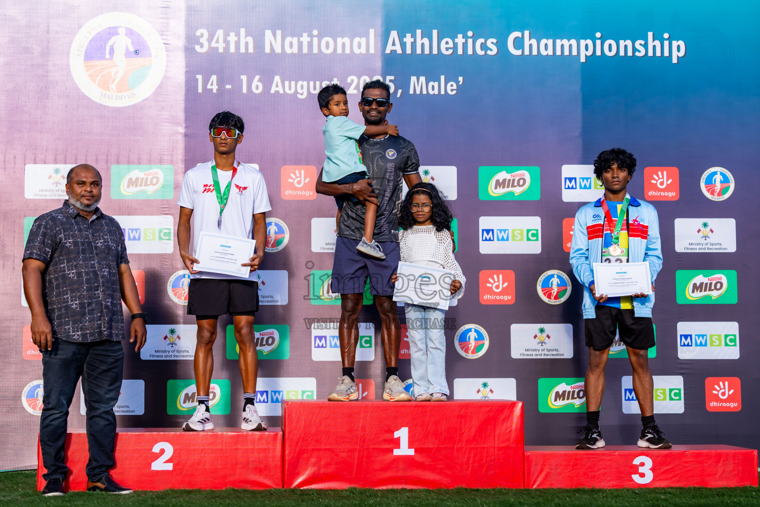 Day 3 of National Athletics Championship 2025 was held at Ekuveni Running Ground in Male', Maldives on Saturday, 16th August 2025. Photos: Nausham Waheed / images.mv