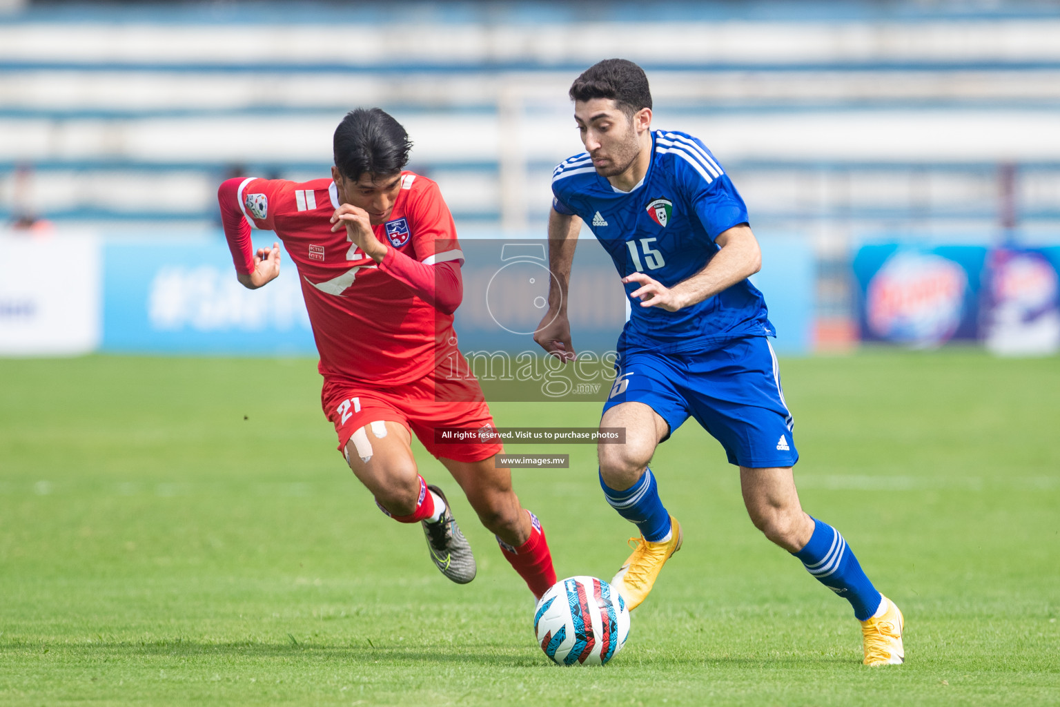 Kuwait vs Nepal in the opening match of SAFF Championship 2023 held in Sree Kanteerava Stadium, Bengaluru, India, on Wednesday, 21st June 2023. Photos: Nausham Waheed / images.mv