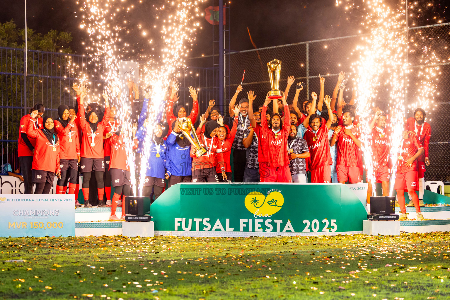 Closing Ceremony of Better in Baa Futsal Fiesta 2025 held in B. Eydhafushi, Maldives on Monday, 17th November 2025. Photos: Nausham Waheed / images.mv