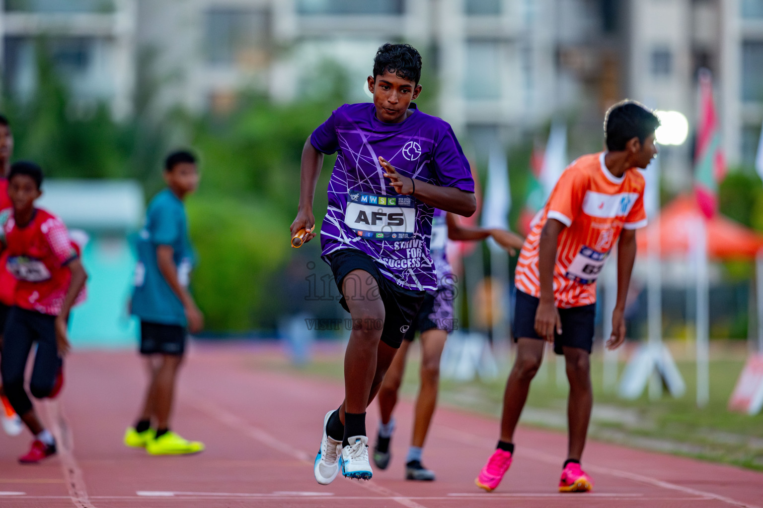 Day 4 of MWSC Interschool Athletics Championships 2024 held in Hulhumale Running Track, Hulhumale, Maldives on Tuesday, 12th November 2024. Photos by: Nausham Waheed / Images.mv