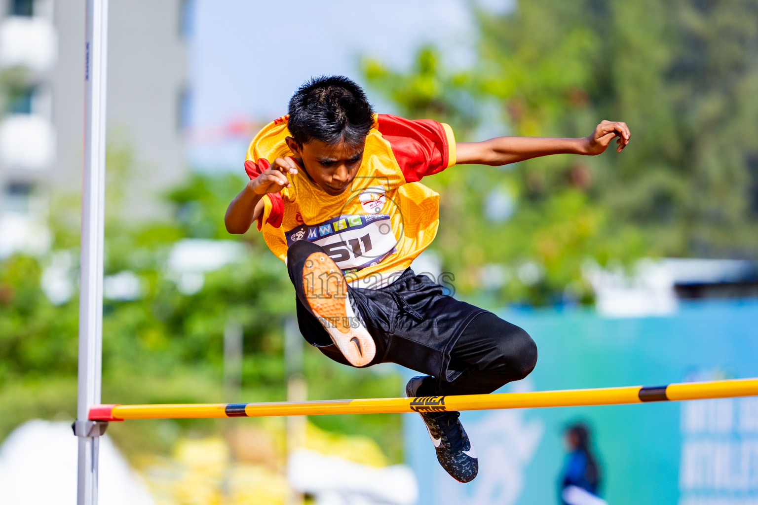 Day 3 of MWSC Interschool Athletics Championships 2024 held in Hulhumale Running Track, Hulhumale, Maldives on Monday, 11th November 2024. Photos by:  Nausham Waheed / Images.mv