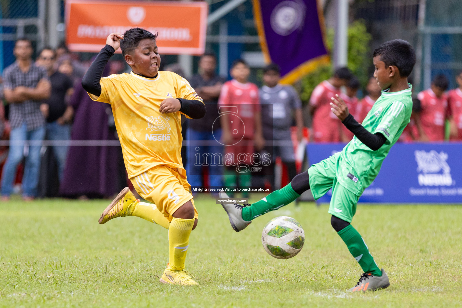 Day 1 of Milo kids football fiesta, held in Henveyru Football Stadium, Male', Maldives on Wednesday, 11th October 2023 Photos: Nausham Waheed/ Images.mv