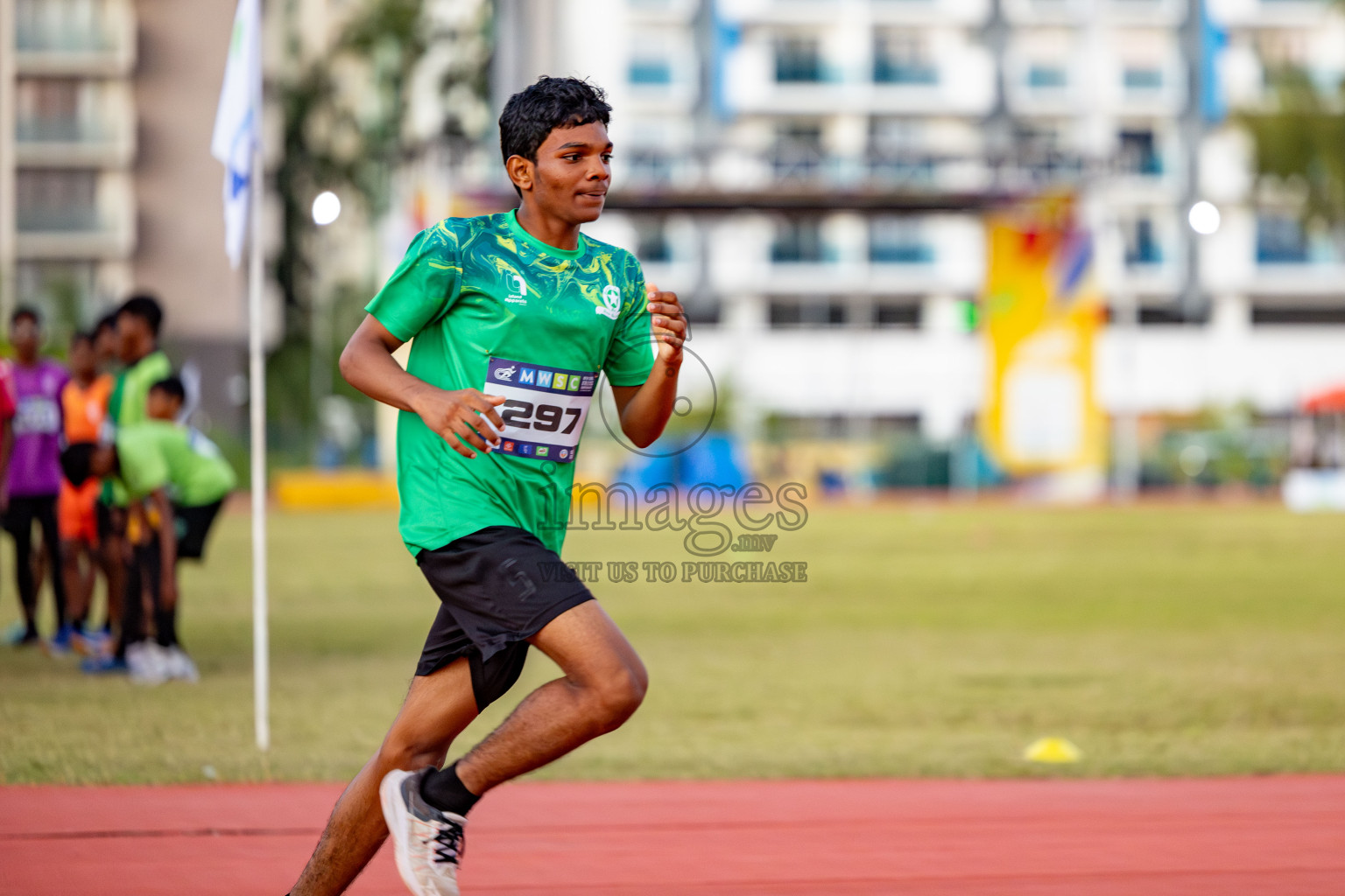 Day 1 of MWSC Interschool Athletics Championships 2024 held in Hulhumale Running Track, Hulhumale, Maldives on Saturday, 9th November 2024. 
Photos by: Hassan Simah / Images.mv