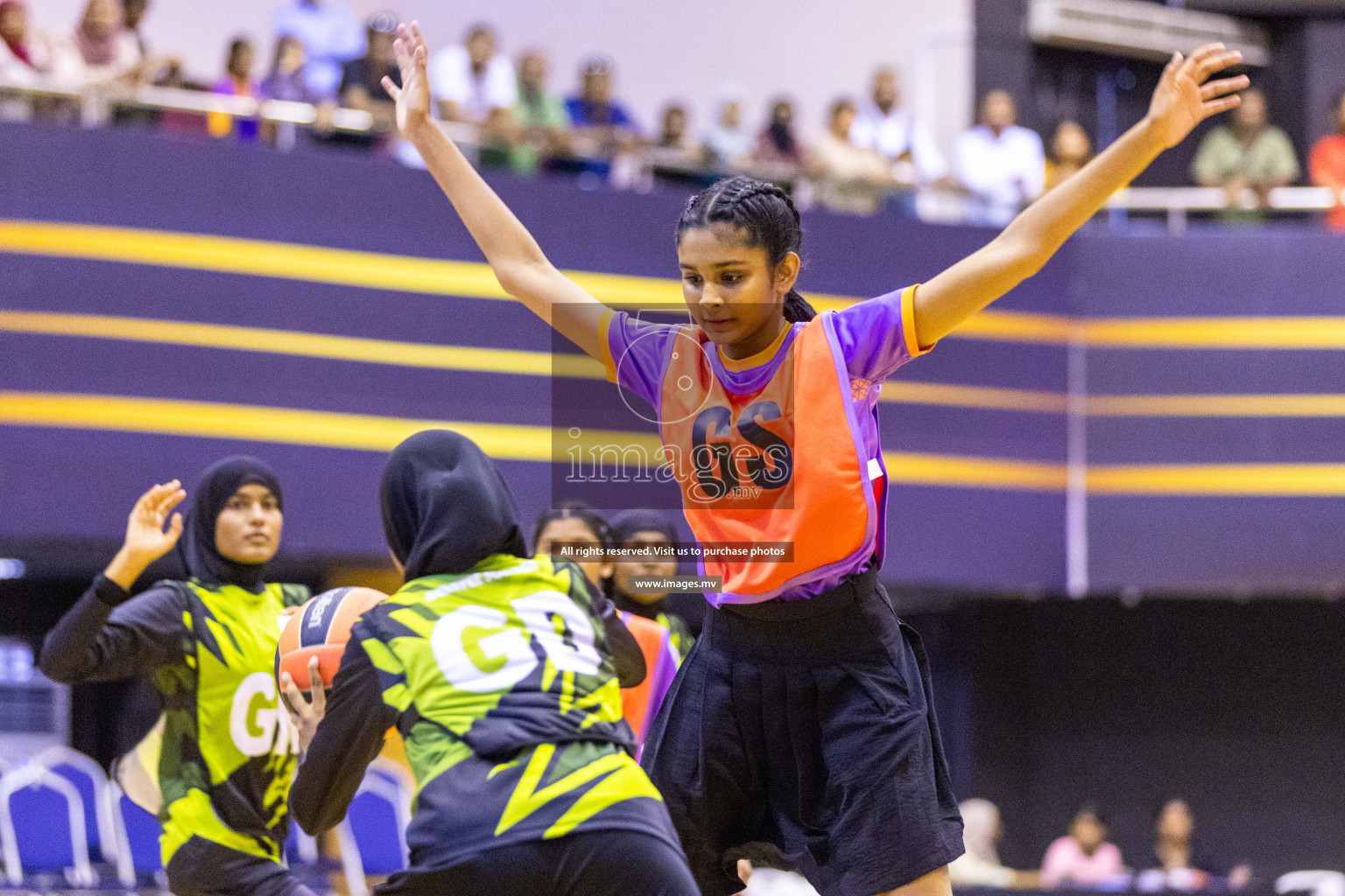 Day4 of 24th Interschool Netball Tournament 2023 was held in Social Center, Male', Maldives on 30th October 2023. Photos: Nausham Waheed / images.mv