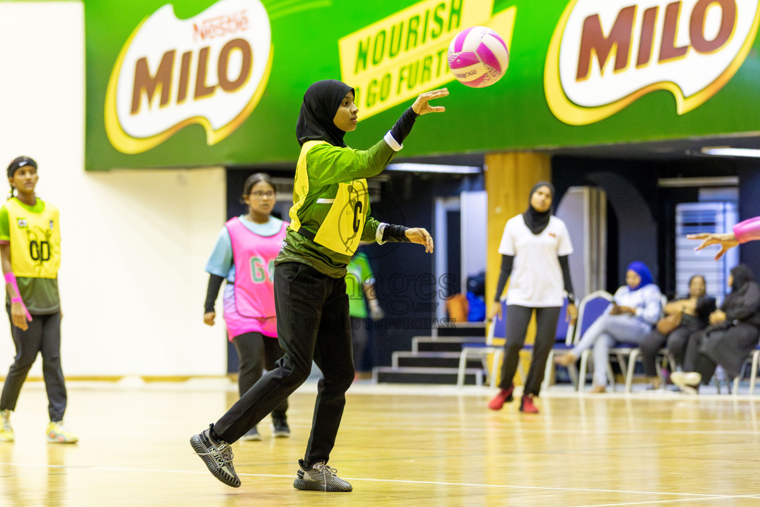FIONTI Sports Club vs Netkids C in Day 2 of 3rd Junior Championship - Netball association of Maldives, held at Social Center on Monday 20th January 2025 . Photos by Shuu Abdul Sattar