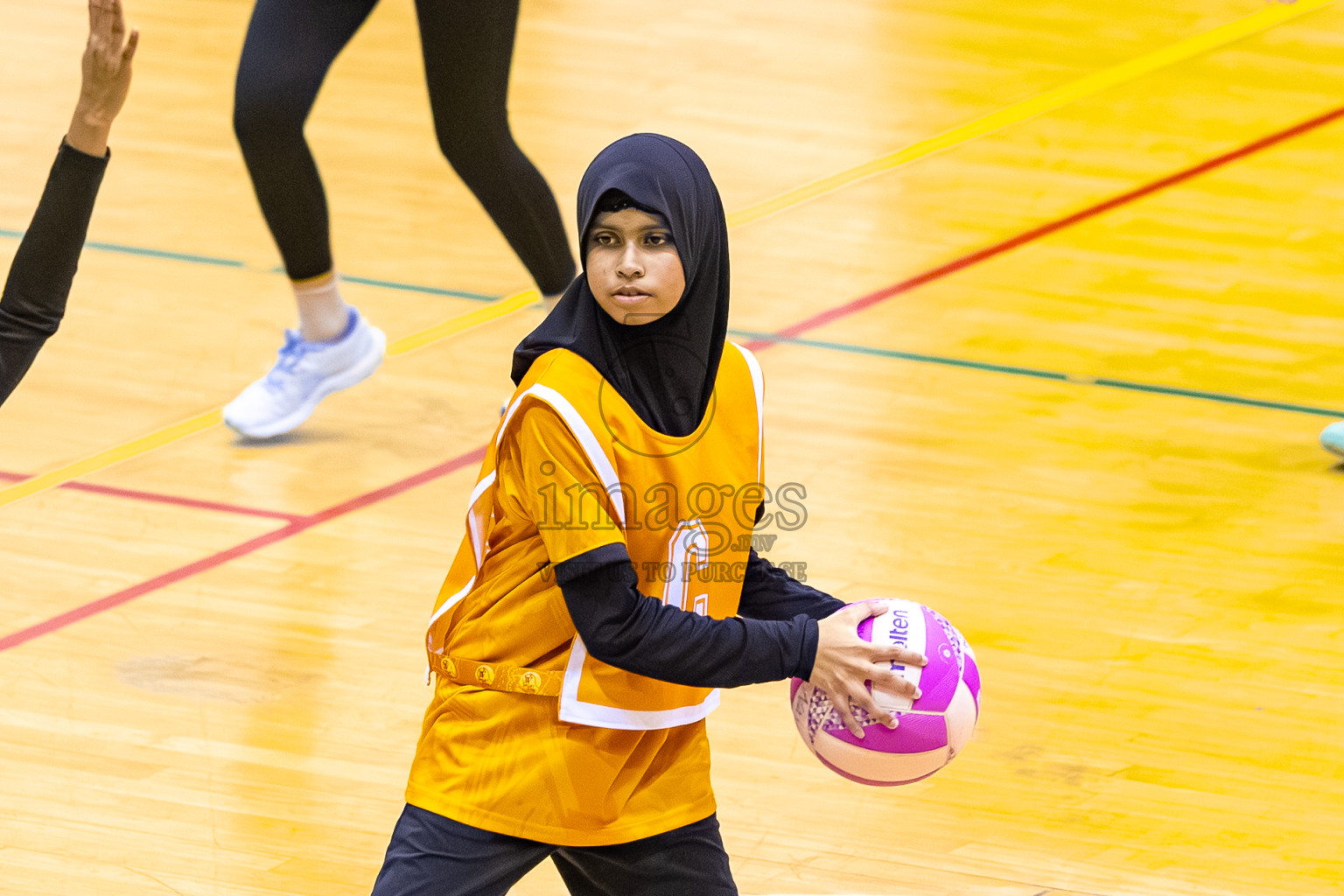 SC Shining Star vs Youth United SC in Day 9 of 24th Milo Netball Association Championship was held in Social Center at Male', Maldives on Tuesday, 9th September 2025. Photos: Mohamed Mahfooz Moosa / images.mv