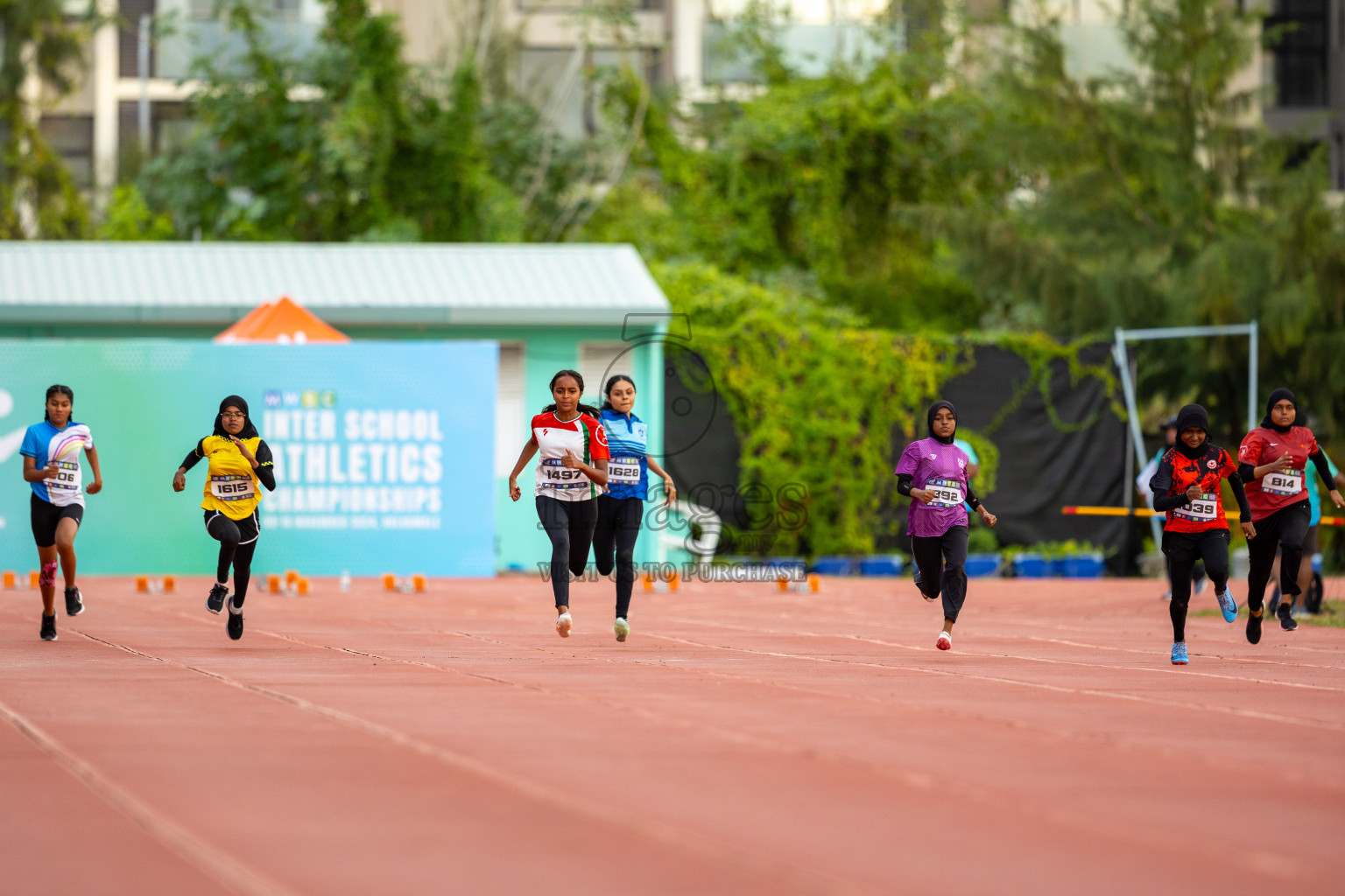 Day 1 of MWSC Interschool Athletics Championships 2024 held in Hulhumale Running Track, Hulhumale, Maldives on Saturday, 9th November 2024. Photos by: Ismail Thoriq / Images.mv