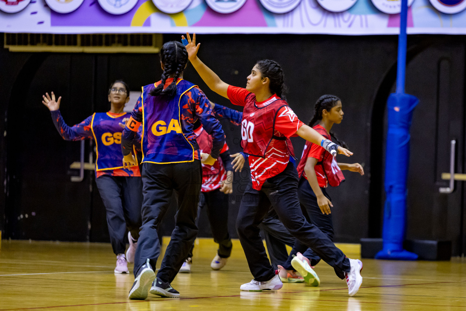 Day 6 of 25th Inter-School Netball Tournament was held in Social Center at Male', Maldives on Thursday, 15th August 2024. Photos: Nausham Waheed / images.mv