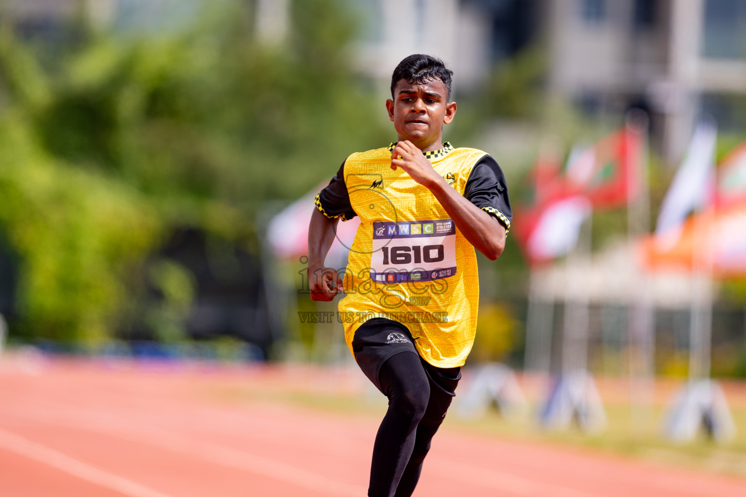 Day 3 of MWSC Interschool Athletics Championships 2024 held in Hulhumale Running Track, Hulhumale, Maldives on Monday, 11th November 2024. 
Photos by: Hassan Simah / Images.mv