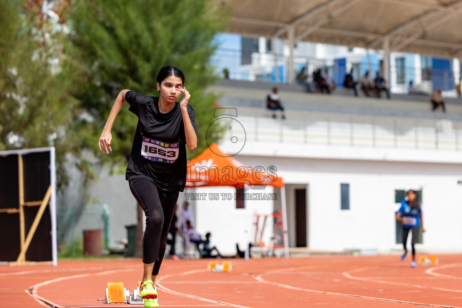 Day 2 of MWSC Interschool Athletics Championships 2024 held in Hulhumale Running Track, Hulhumale, Maldives on Sunday, 10th November 2024. 
Photos by:  Hassan Simah / Images.mv