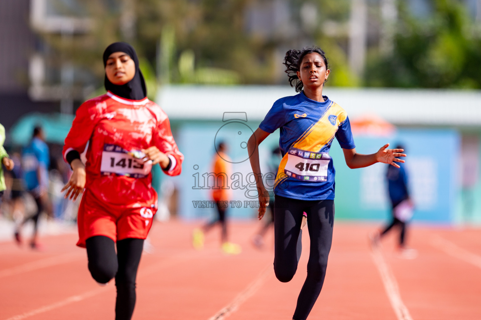 Day 3 of MWSC Interschool Athletics Championships 2024 held in Hulhumale Running Track, Hulhumale, Maldives on Monday, 11th November 2024. 
Photos by: Hassan Simah / Images.mv