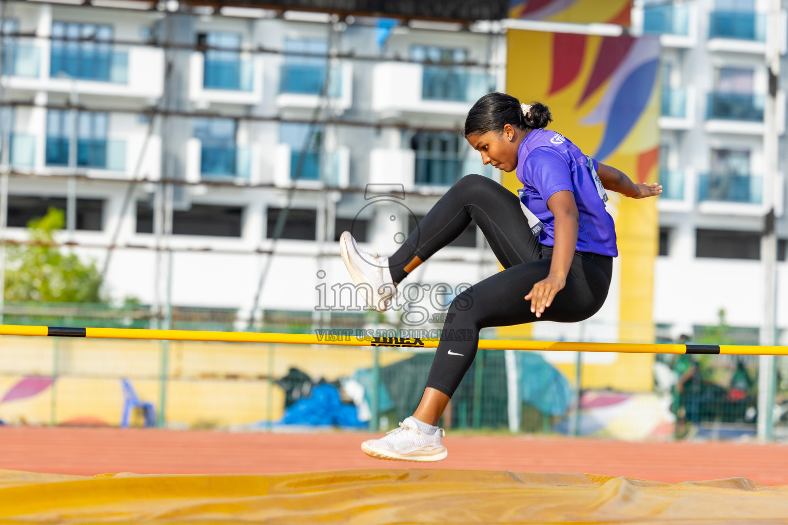 Day 4 of MWSC Interschool Athletics Championships 2024 held in Hulhumale Running Track, Hulhumale, Maldives on Tuesday, 12th November 2024. Photos by: Ismail Thoriq / Images.mv