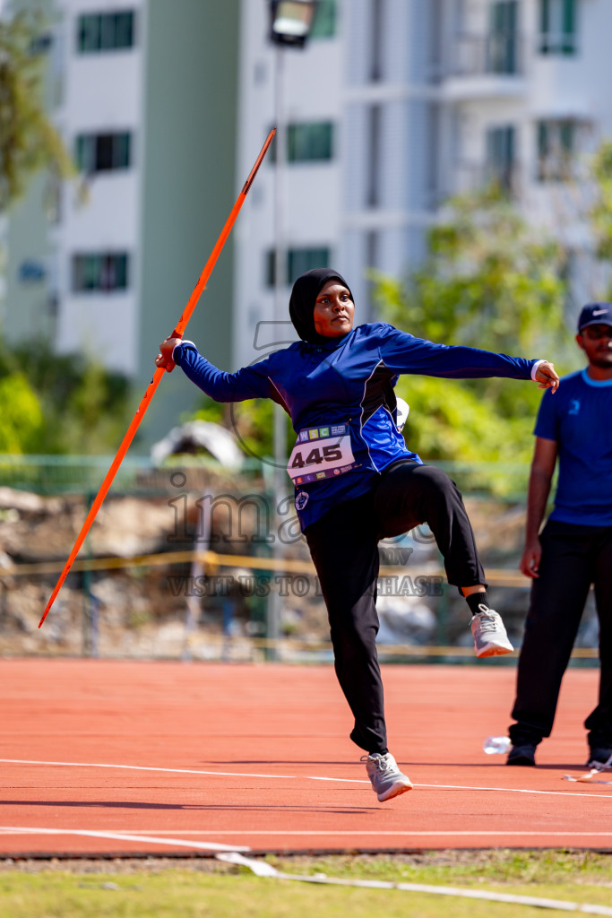 Day 4 of MWSC Interschool Athletics Championships 2024 held in Hulhumale Running Track, Hulhumale, Maldives on Tuesday, 12th November 2024. Photos by: Nausham Waheed / Images.mv