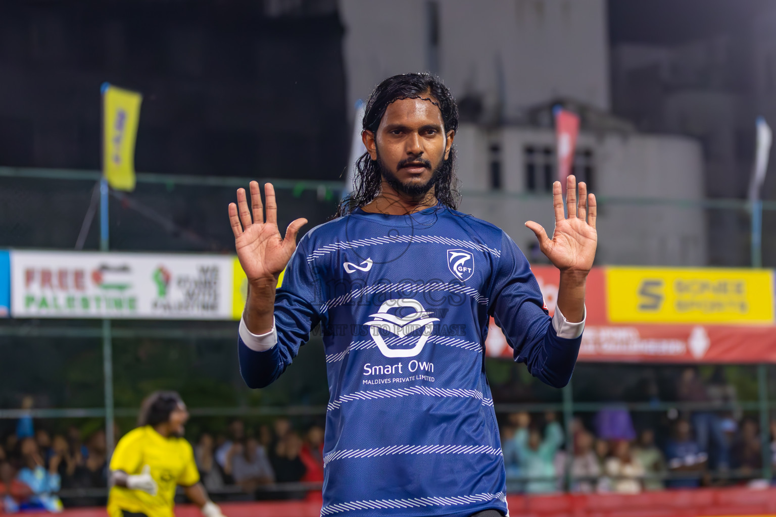 K Gaafaru vs Dhandimgu in Round of 16 on Day 40 of Golden Futsal Challenge 2024 which was held on Tuesday, 27th February 2024, in Hulhumale', Maldives Photos: Ismail Thoriq / images.mv