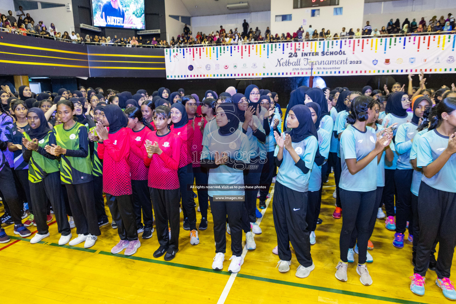 Final of 24th Interschool Netball Tournament 2023 was held in Social Center, Male', Maldives on 7th November 2023. Photos: Nausham Waheed / images.mv