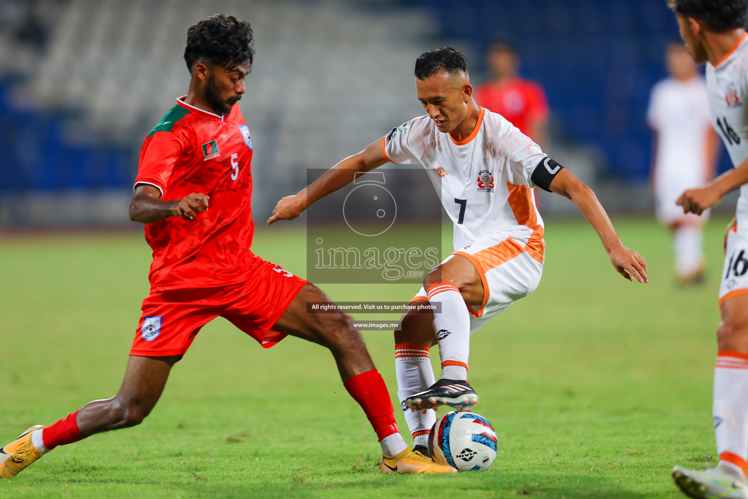 Bhutan vs Bangladesh in SAFF Championship 2023 held in Sree Kanteerava Stadium, Bengaluru, India, on Wednesday, 28th June 2023. Photos: Nausham Waheed, Hassan Simah / images.mv