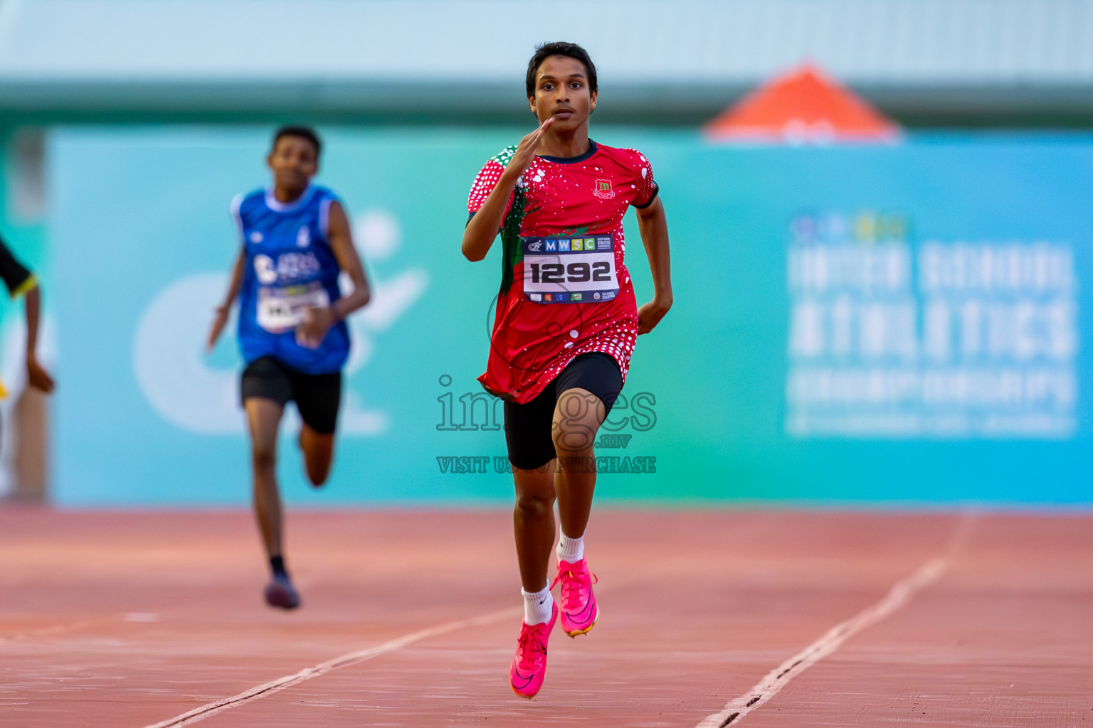 Day 2 of MWSC Interschool Athletics Championships 2024 held in Hulhumale Running Track, Hulhumale, Maldives on Sunday, 10th November 2024. Photos by: Ismail Thoriq / Images.mv