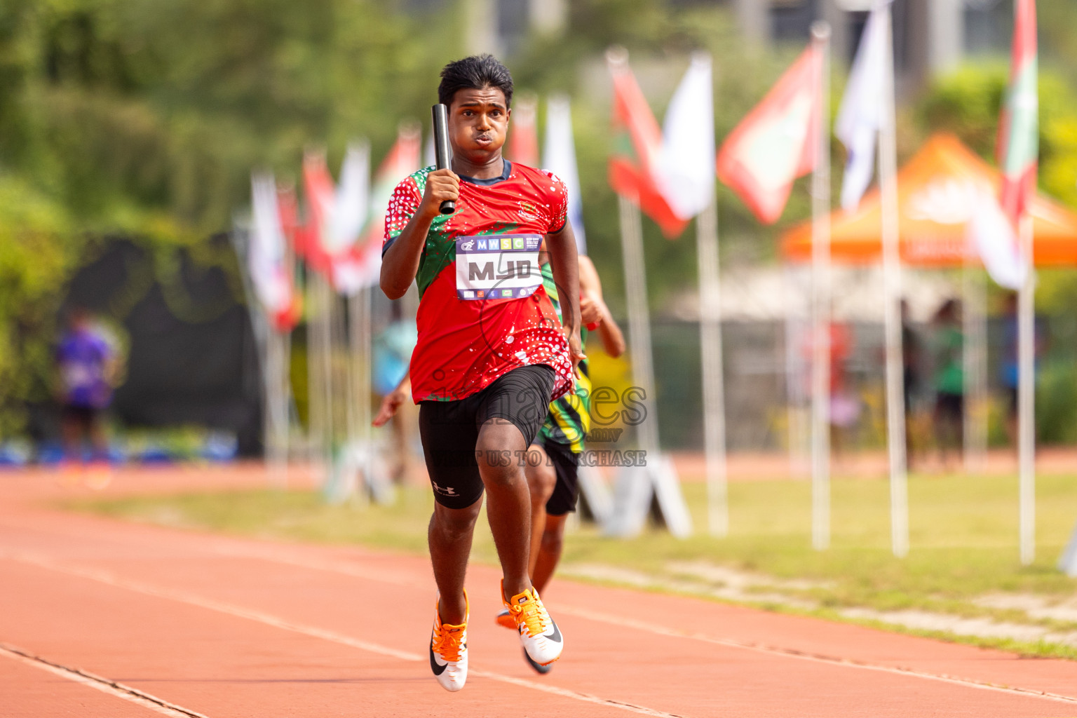 Day 5 of MWSC Interschool Athletics Championships 2024 held in Hulhumale Running Track, Hulhumale, Maldives on Wednesday, 13th November 2024. Photos by: Raif Yoosuf / Images.mv