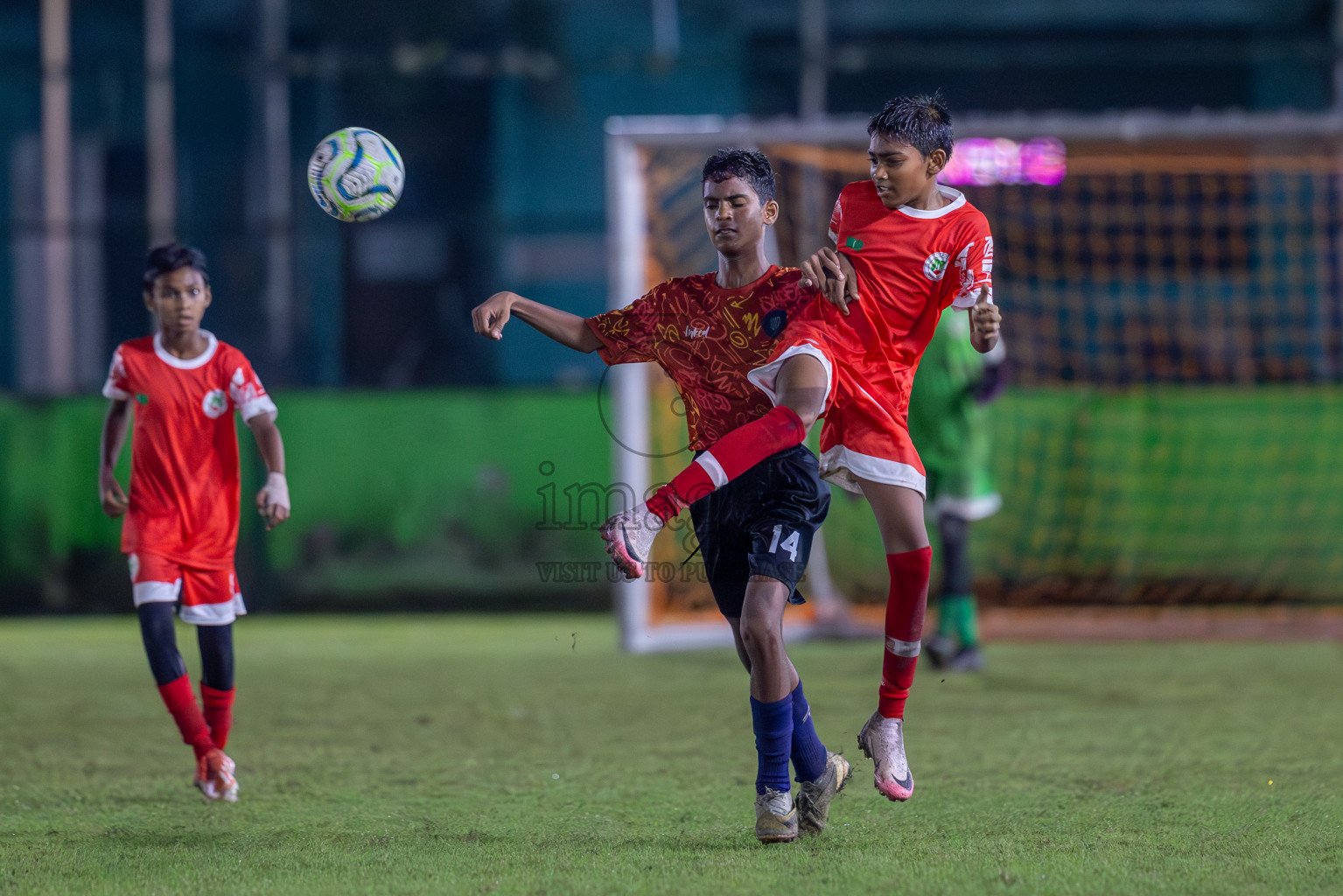 SUS vs Huriyya (U12) in Dhivehi Youth League 2024 - Day 2. Matches held at Henveiru Stadium on 22nd November 2024 , Friday. Photos: Shuu Abdul Sattar/ Images.mv