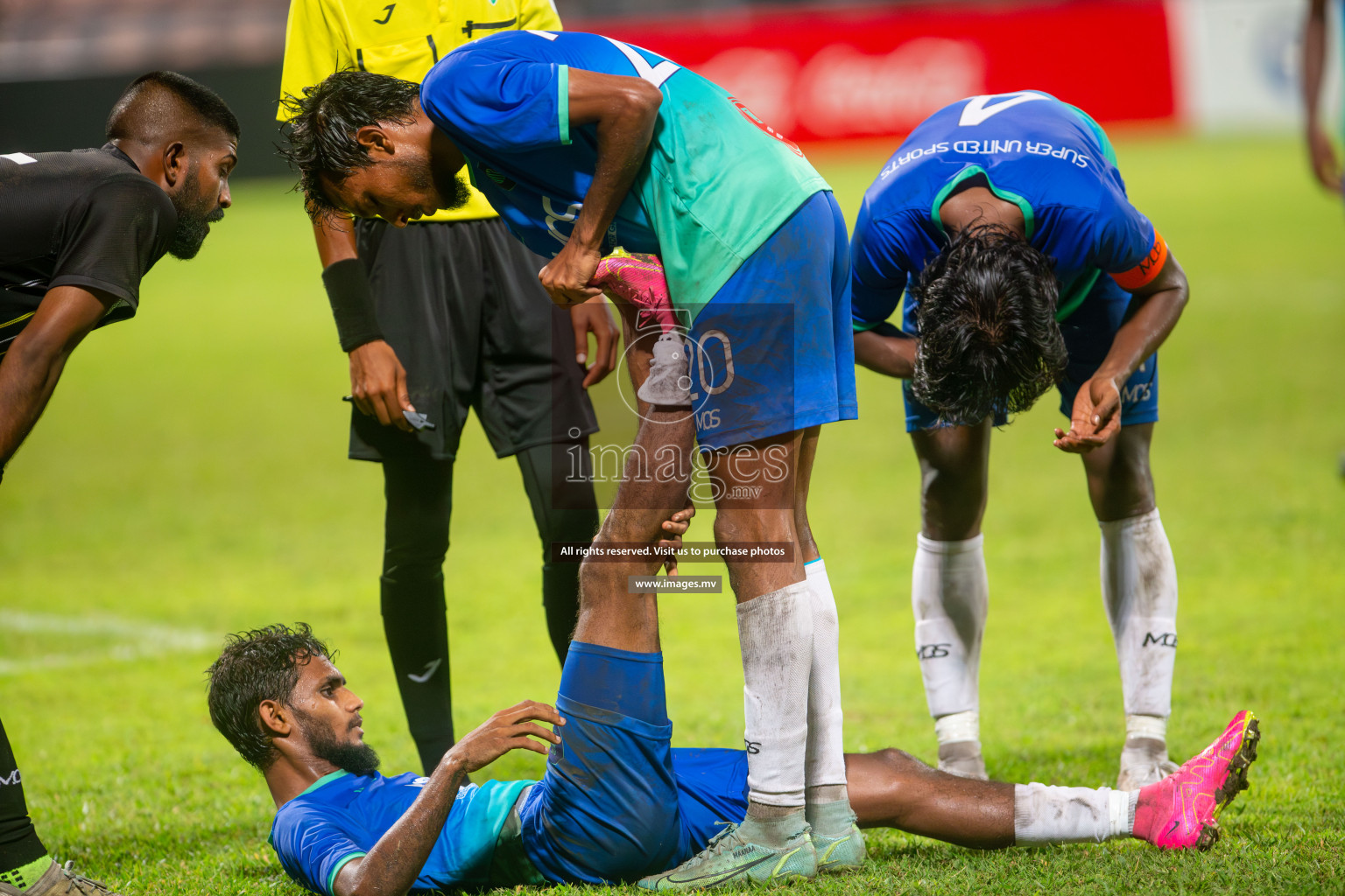 Dhivehi Premier League 2023 - Maziya Sports & Recreation vs Super United Sports, held in National Football Stadium, Male', Maldives  Photos: Mohamed Mahfooz Moosa/ Images.mv