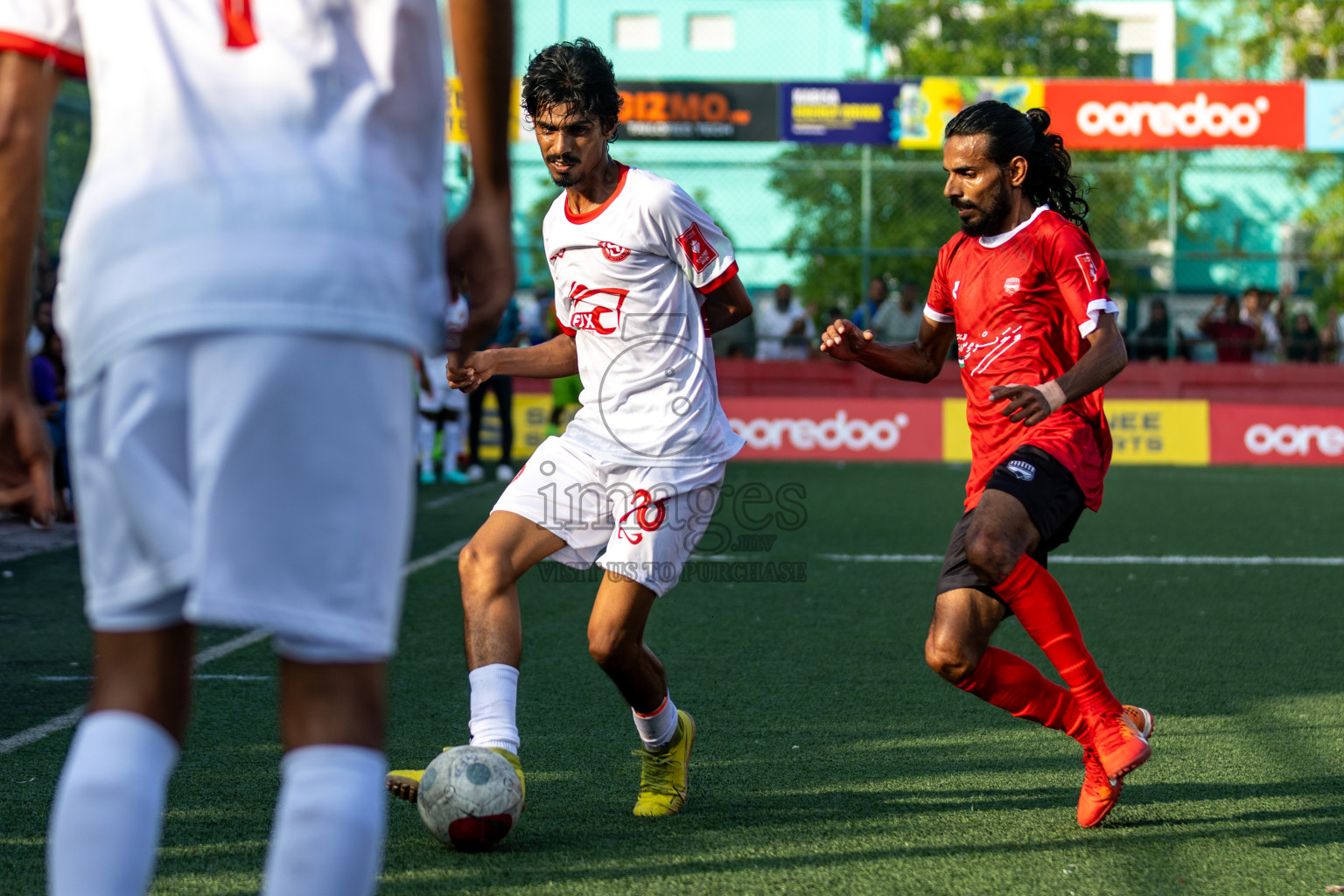 K. Huraa vs K. Himmafushi in Day 19 of Golden Futsal Challenge 2024 was held on Friday, 2nd February 2024 in Hulhumale', Maldives 
Photos: Hassan Simah / images.mv