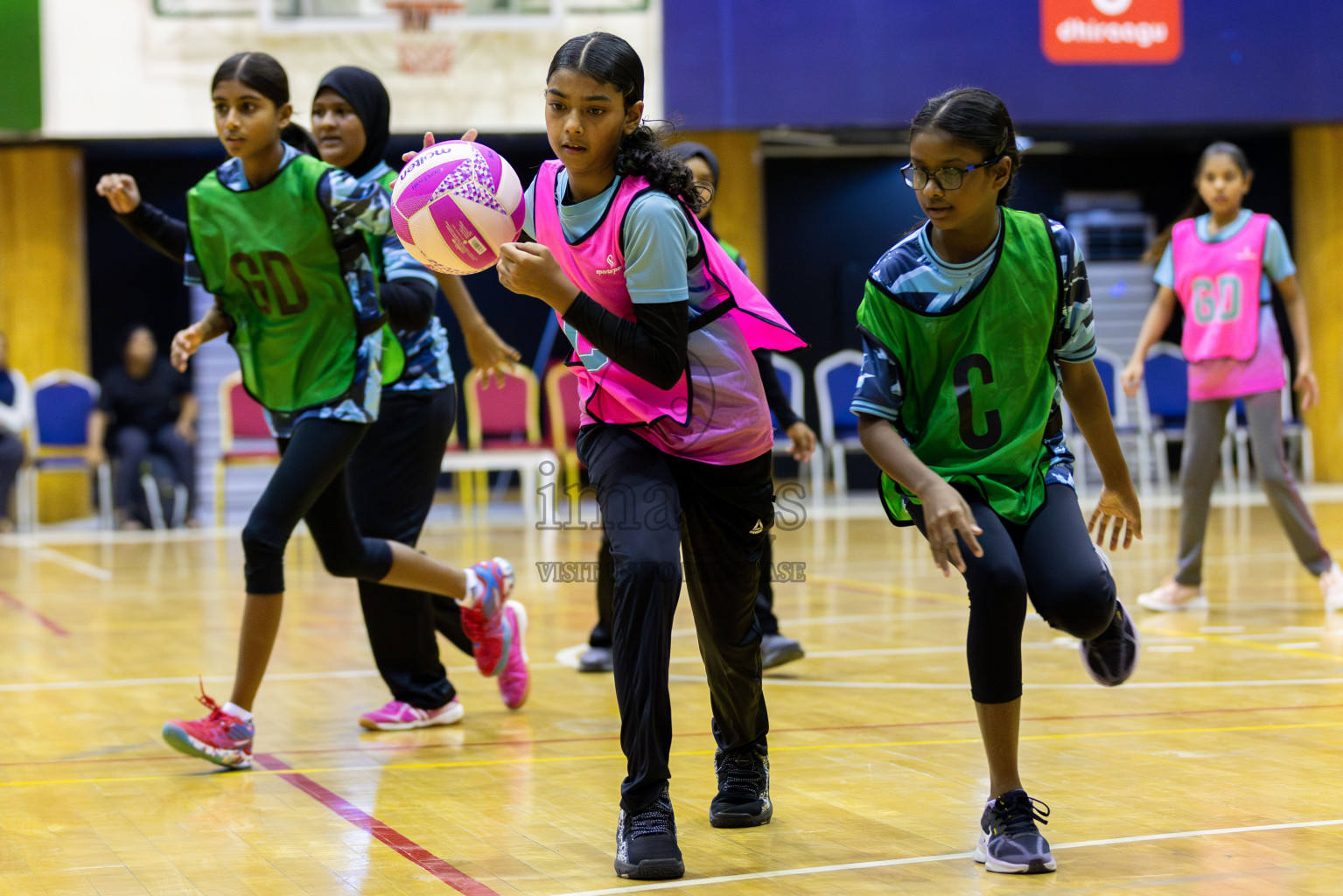 High Flyers vs Netkids A in Day 1 of 3rd Junior Championship - Netball association of Maldives, held at Social Center on 19th January 2025 . Photos by Shuu Abdul Sattar