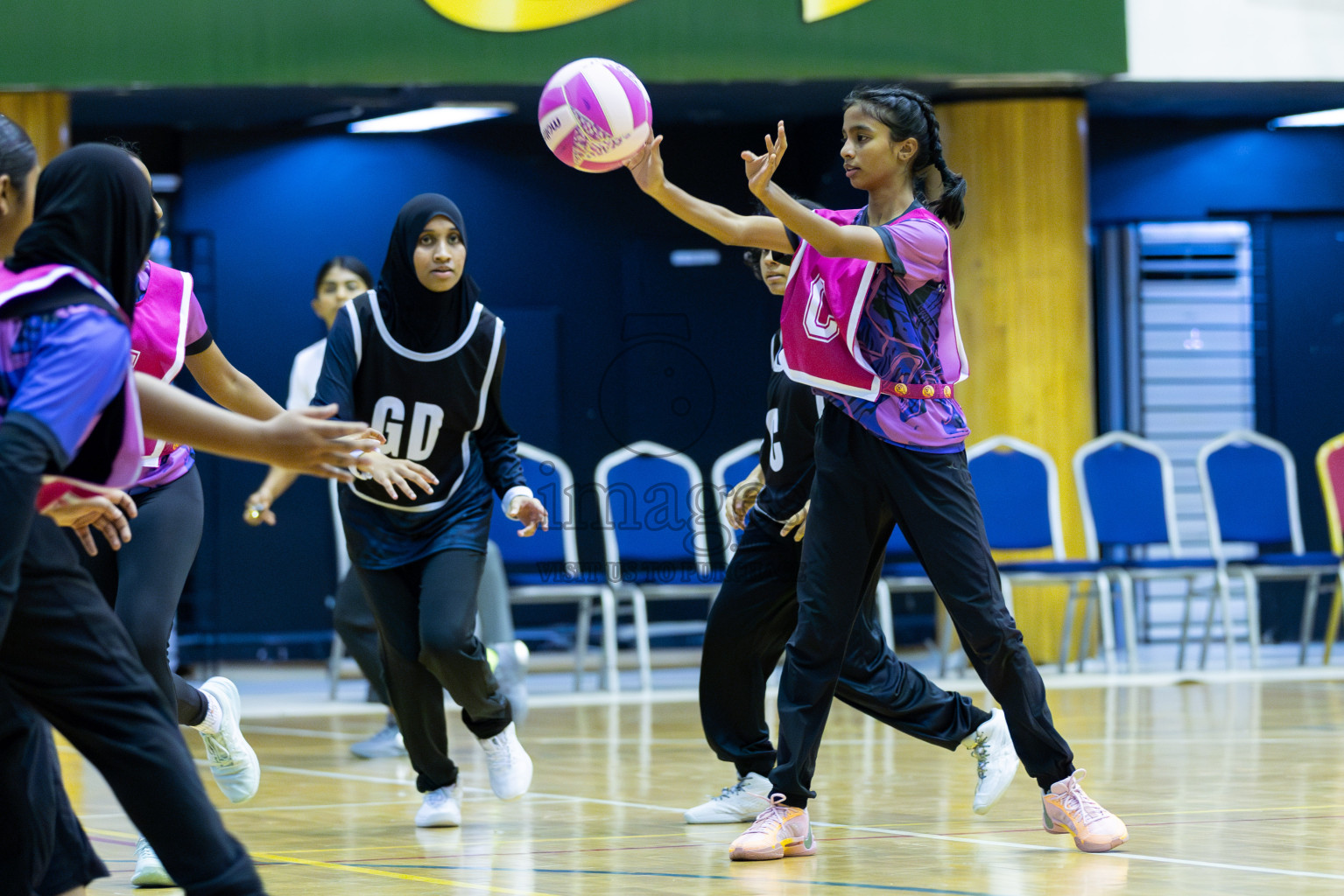 N Sports Academy  B vs AIS Netball Academy in Day 1 of 3rd Junior Championship - Netball association of Maldives, held at Social Center on 19th January 2025 . Photos by Shuu Abdul Sattar