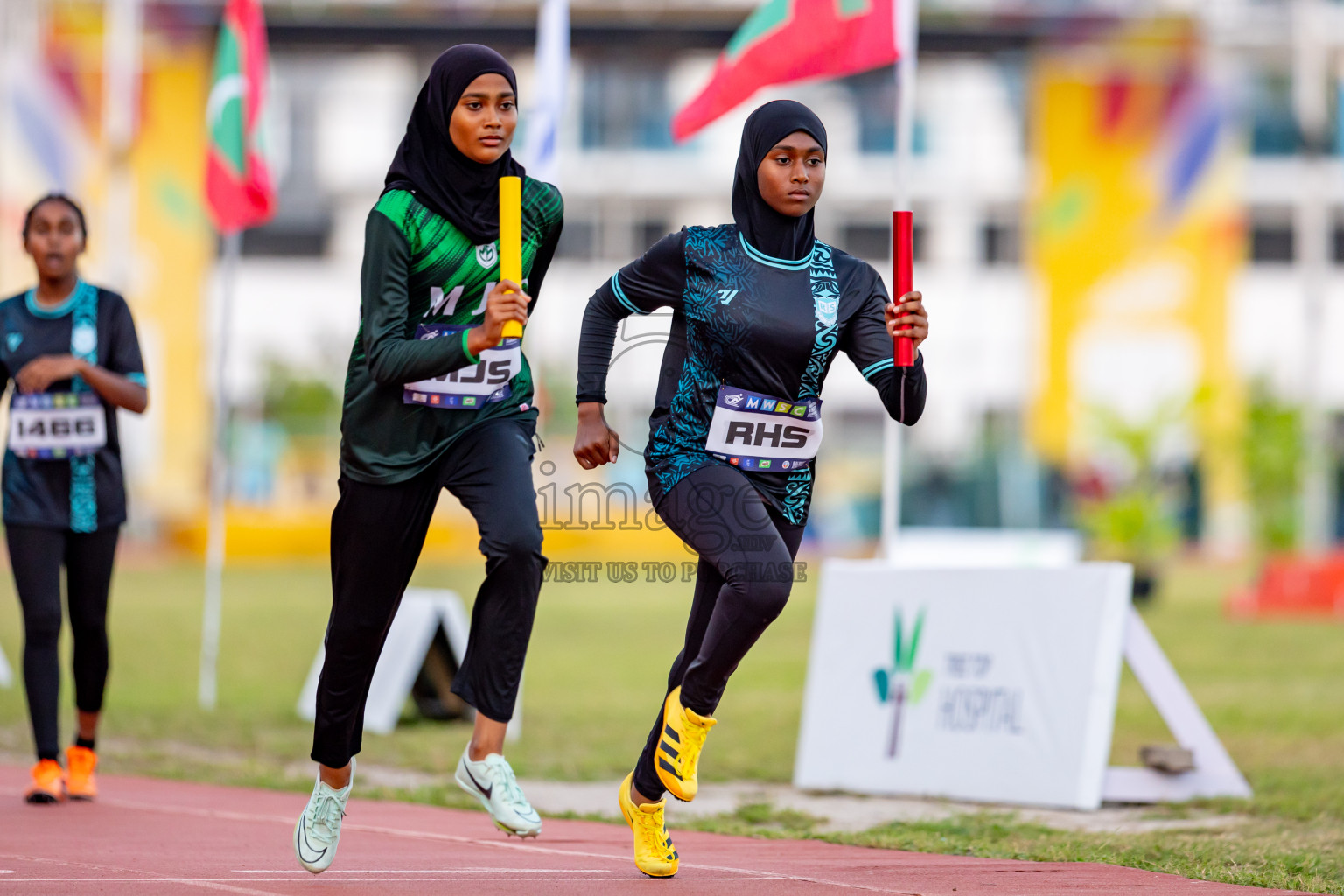 Day 4 of MWSC Interschool Athletics Championships 2024 held in Hulhumale Running Track, Hulhumale, Maldives on Tuesday, 12th November 2024. Photos by: Nausham Waheed / Images.mv