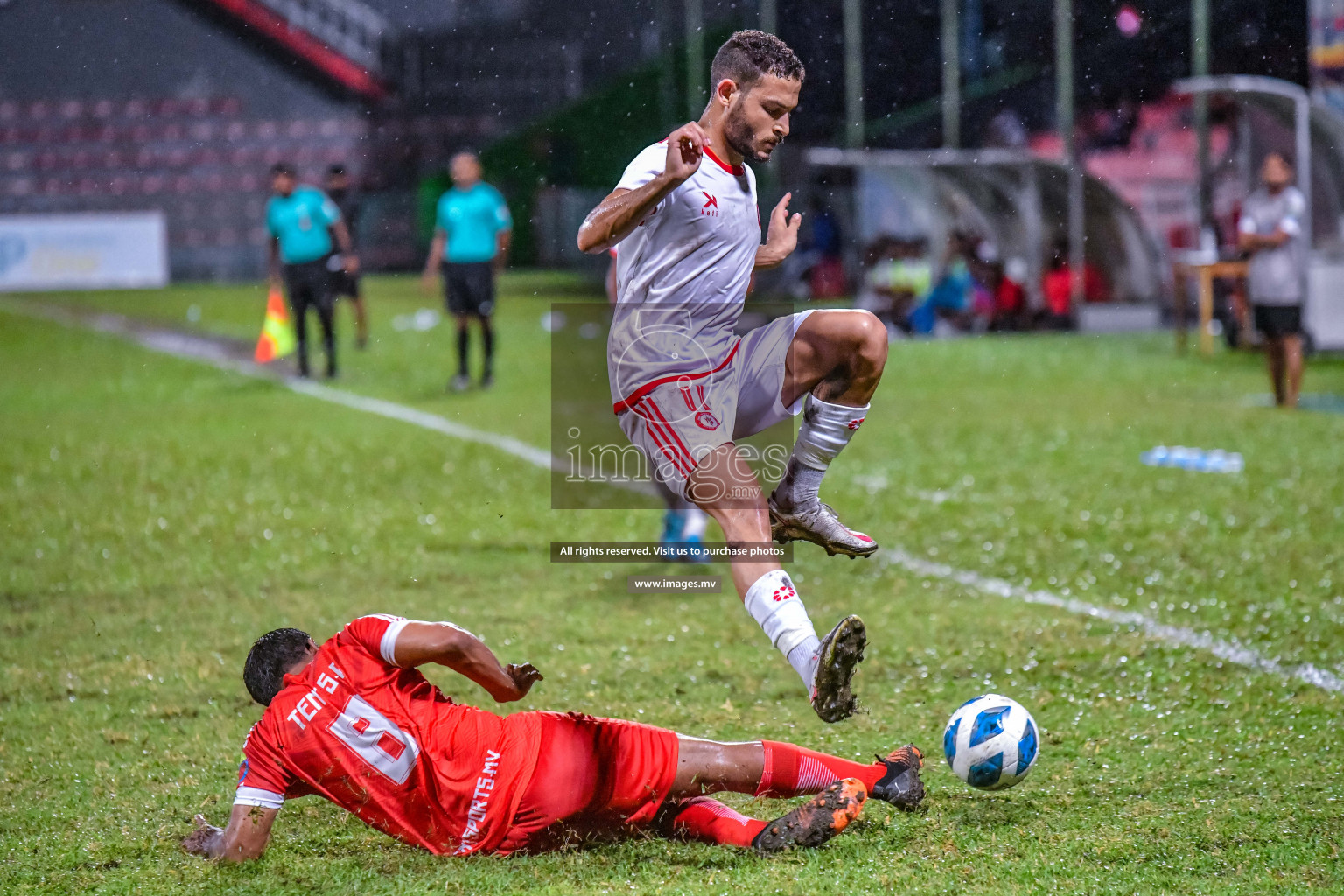 Tent Sports Club vs Buru Sports Club  in the 2nd Division 2022 on 30thJuly 2022, held in National Football Stadium, Male', Maldives Photos: Nausham Waheed / Images.mv