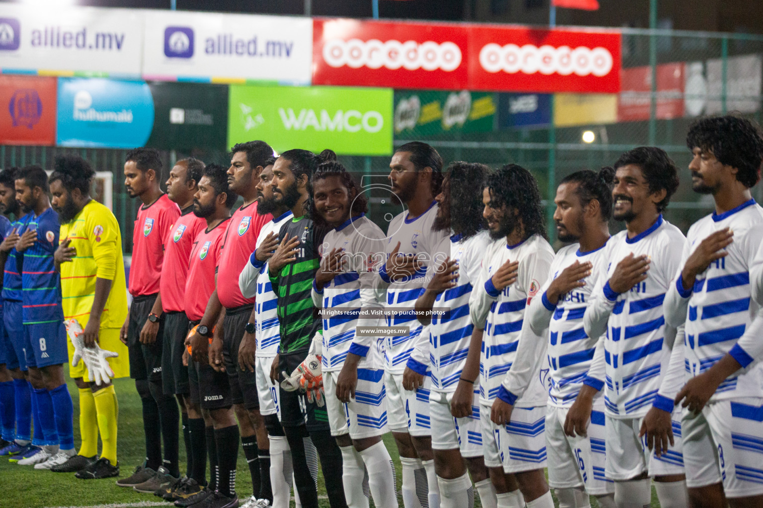 STO RC Vs Team Fenaka in the Quarter Finals of Club Maldives 2021 held in Hulhumale, Maldives on 13 December 2021. Photos: Nasam Thaufeeq