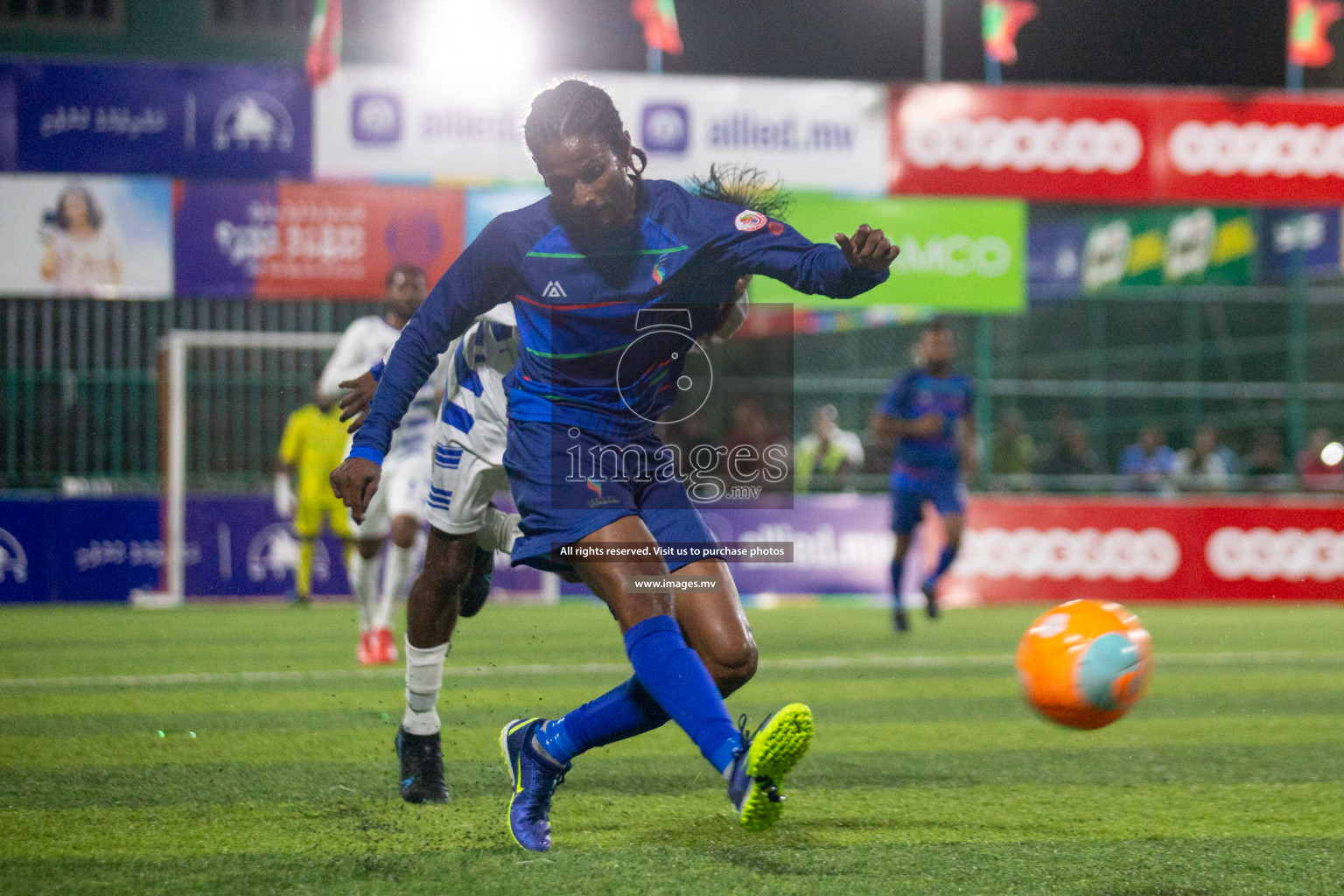 STO RC Vs Team Fenaka in the Quarter Finals of Club Maldives 2021 held in Hulhumale, Maldives on 13 December 2021. Photos: Nasam Thaufeeq