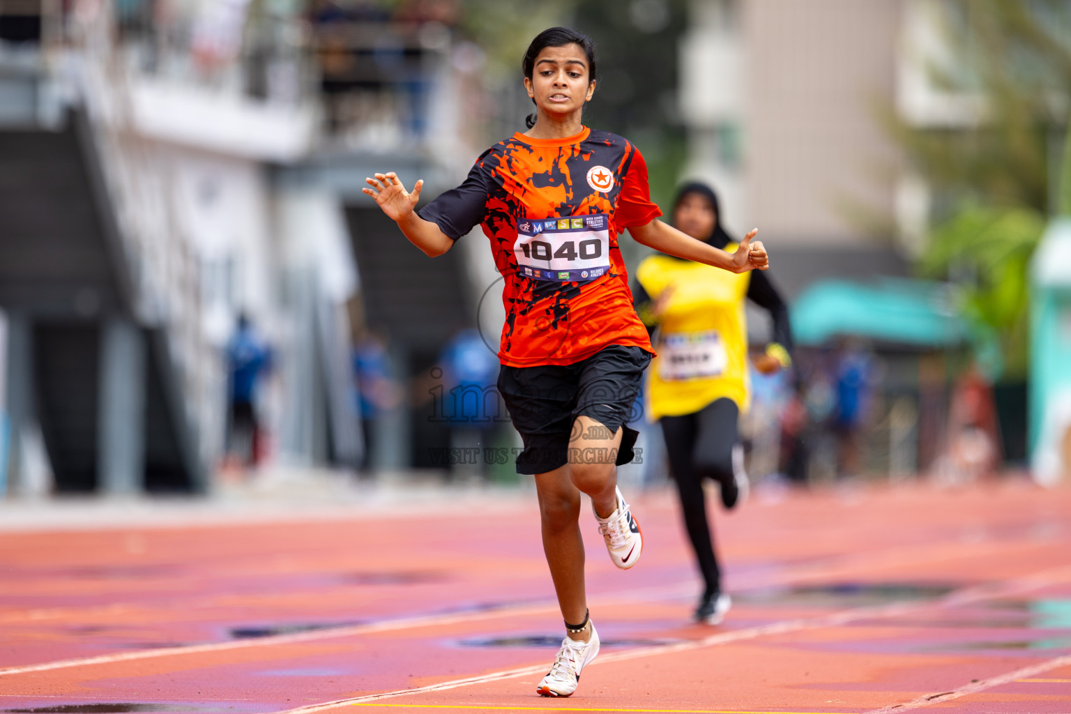 Day 1 of MWSC Interschool Athletics Championships 2024 held in Hulhumale Running Track, Hulhumale, Maldives on Saturday, 9th November 2024. 
Photos by: Ismail Thoriq / images.mv