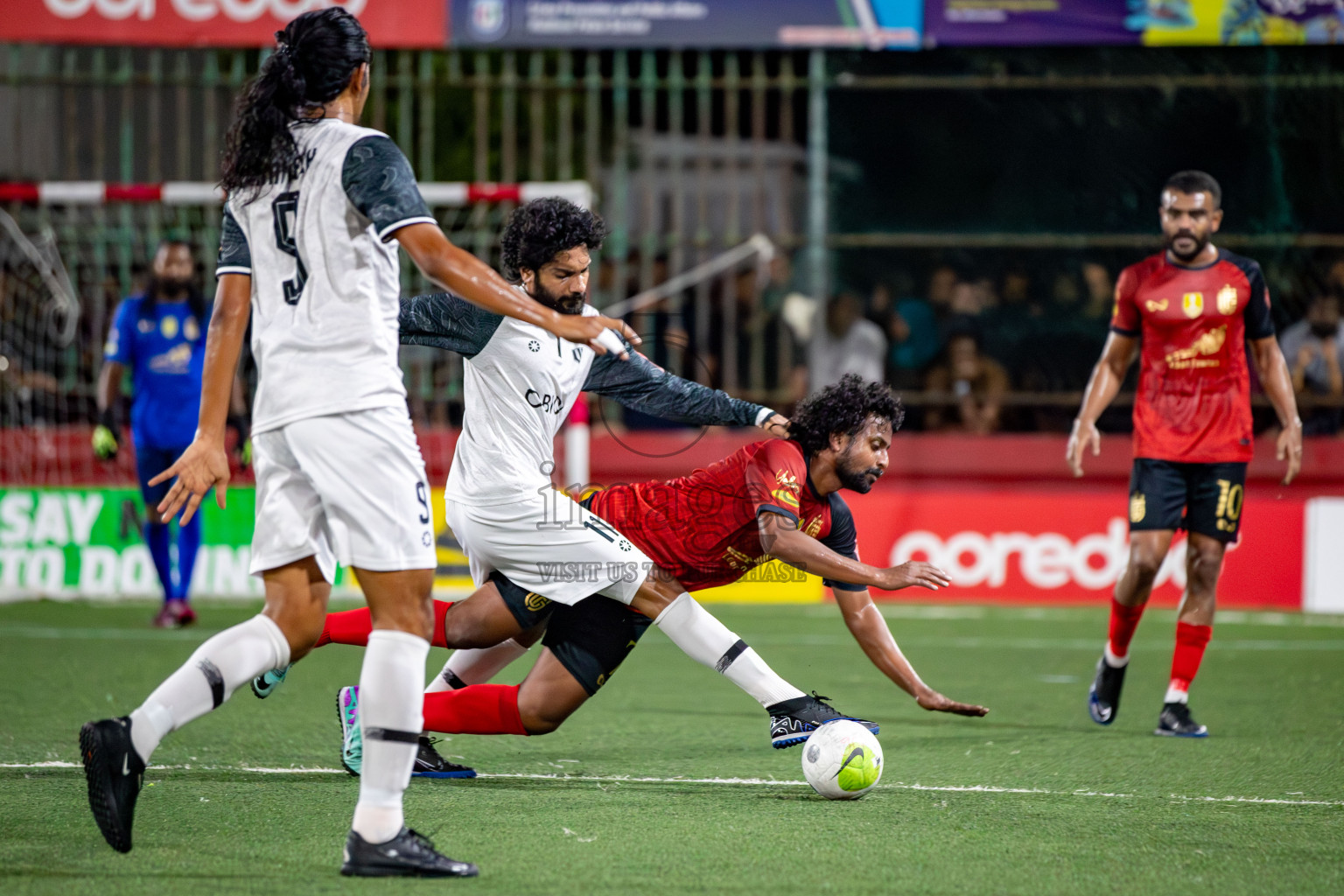 Vilimale vs L Gan in Semi Finals of Golden Futsal Challenge 2024 which was held on Friday, 1st March 2024, in Hulhumale', Maldives. 
Photos: Hassan Simah / images.mv